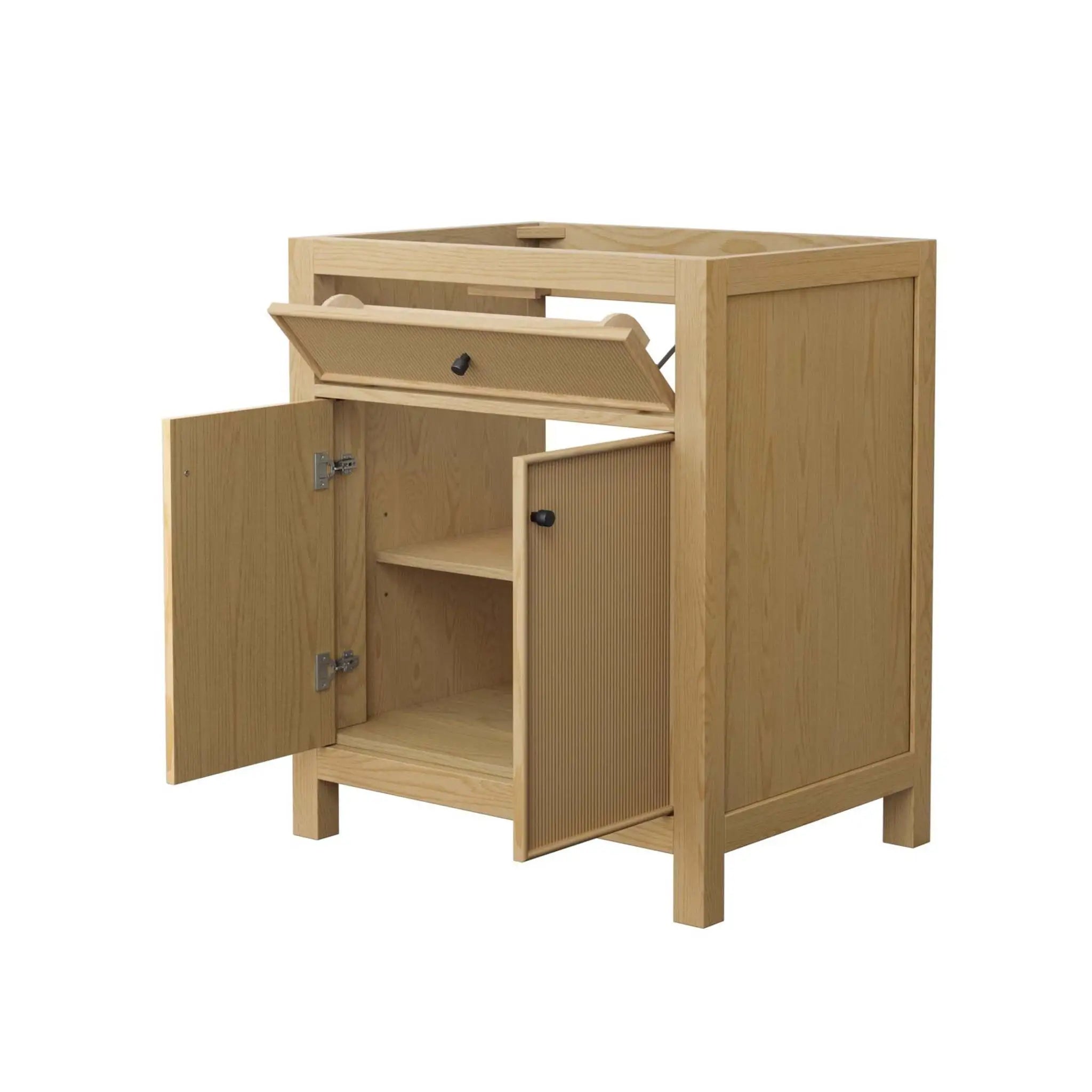 30" Pendry Single Bathroom Vanity in Tanned Oak with Matte Black Trim by Wyndham