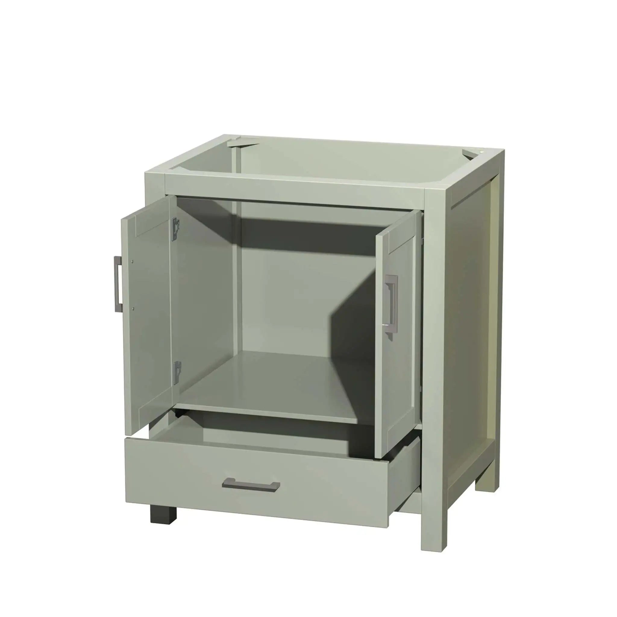 30" Sheffield 30 inch Single Bathroom Vanity in Light Green with Brushed Nickel Trim by Wyndham