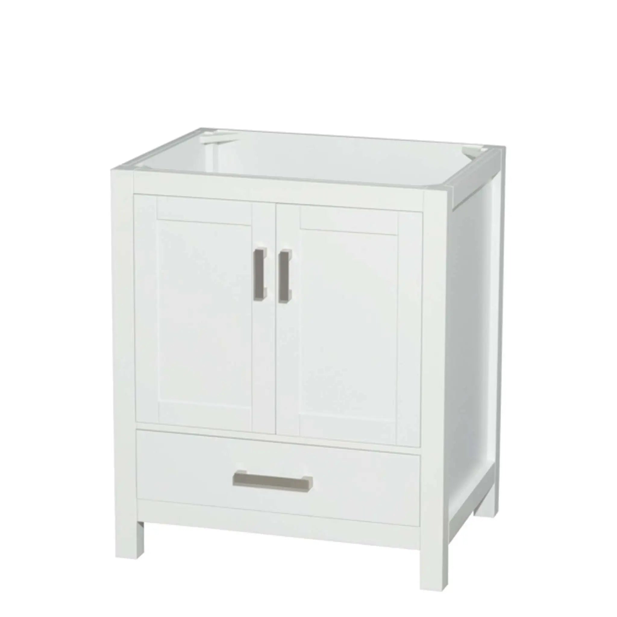 30" Sheffield Single Bathroom Vanity in White with Brushed Chrome Trim by Wyndham