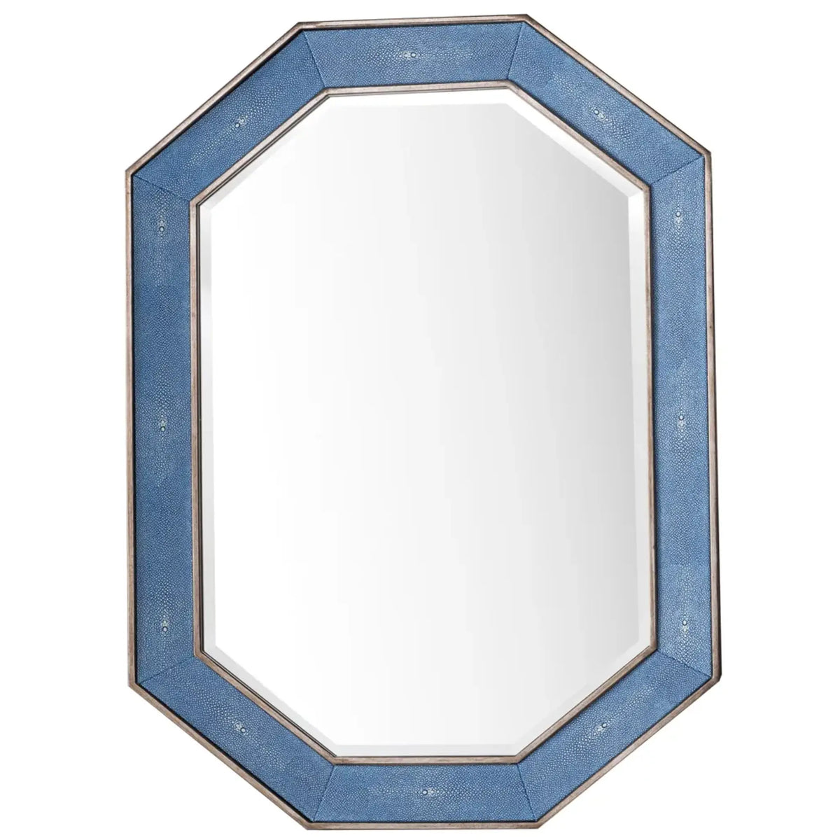 30" Tangent Mirror in Silver w/ Delft Blue image
