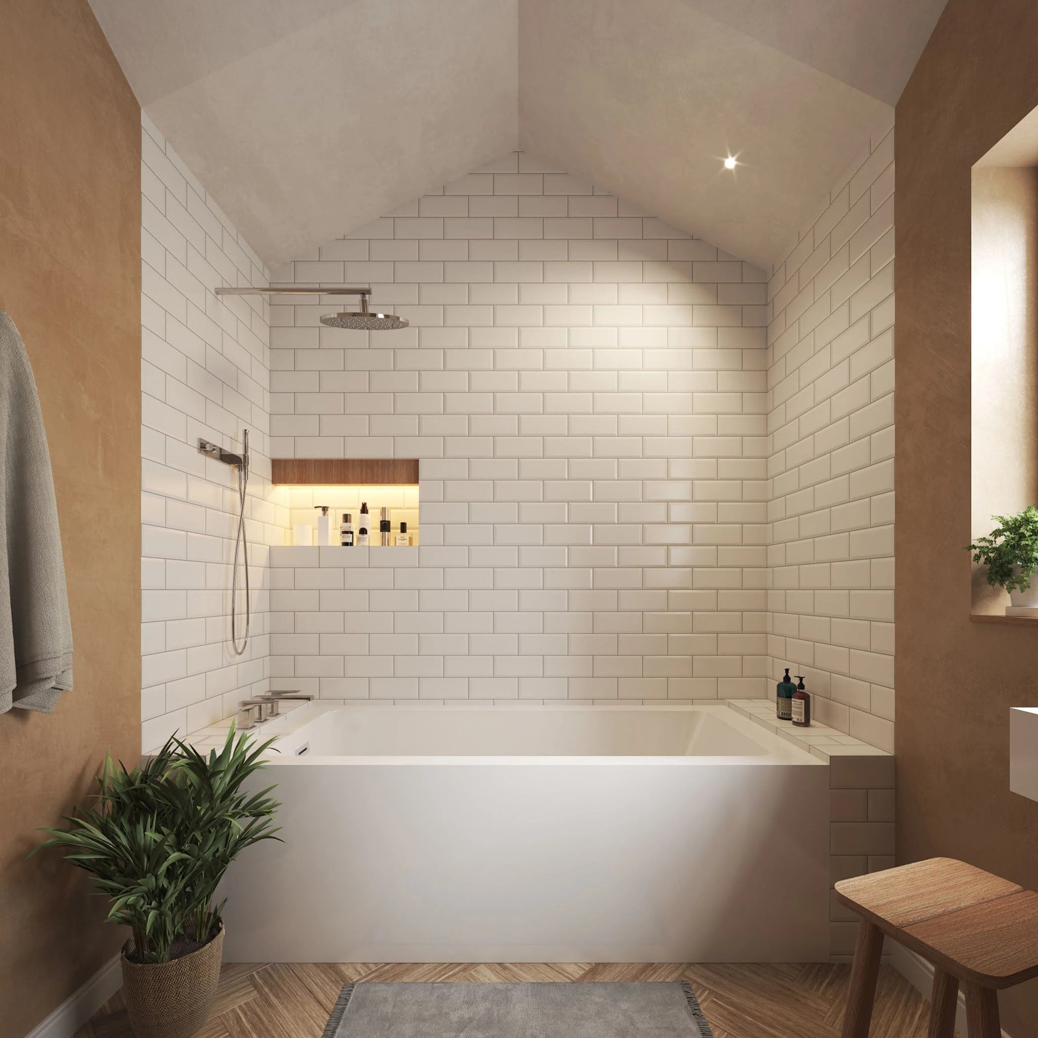 30" White Alcove Bathtub - Grayley by Wyndham (WCBTW16630LSWTRIM) image 1