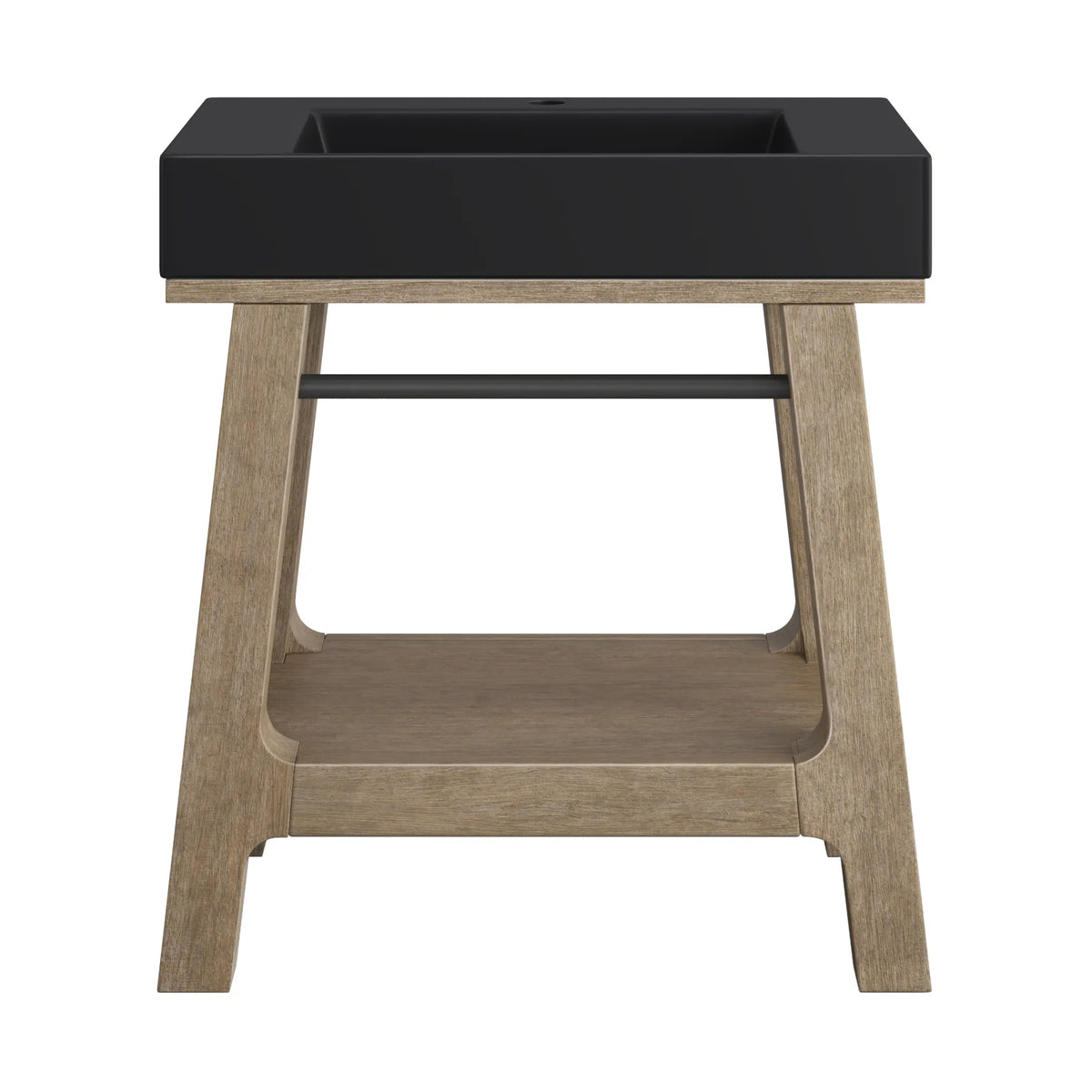 31.5" Auburn Single Sink Console in Weathered Timber-Matte Black image