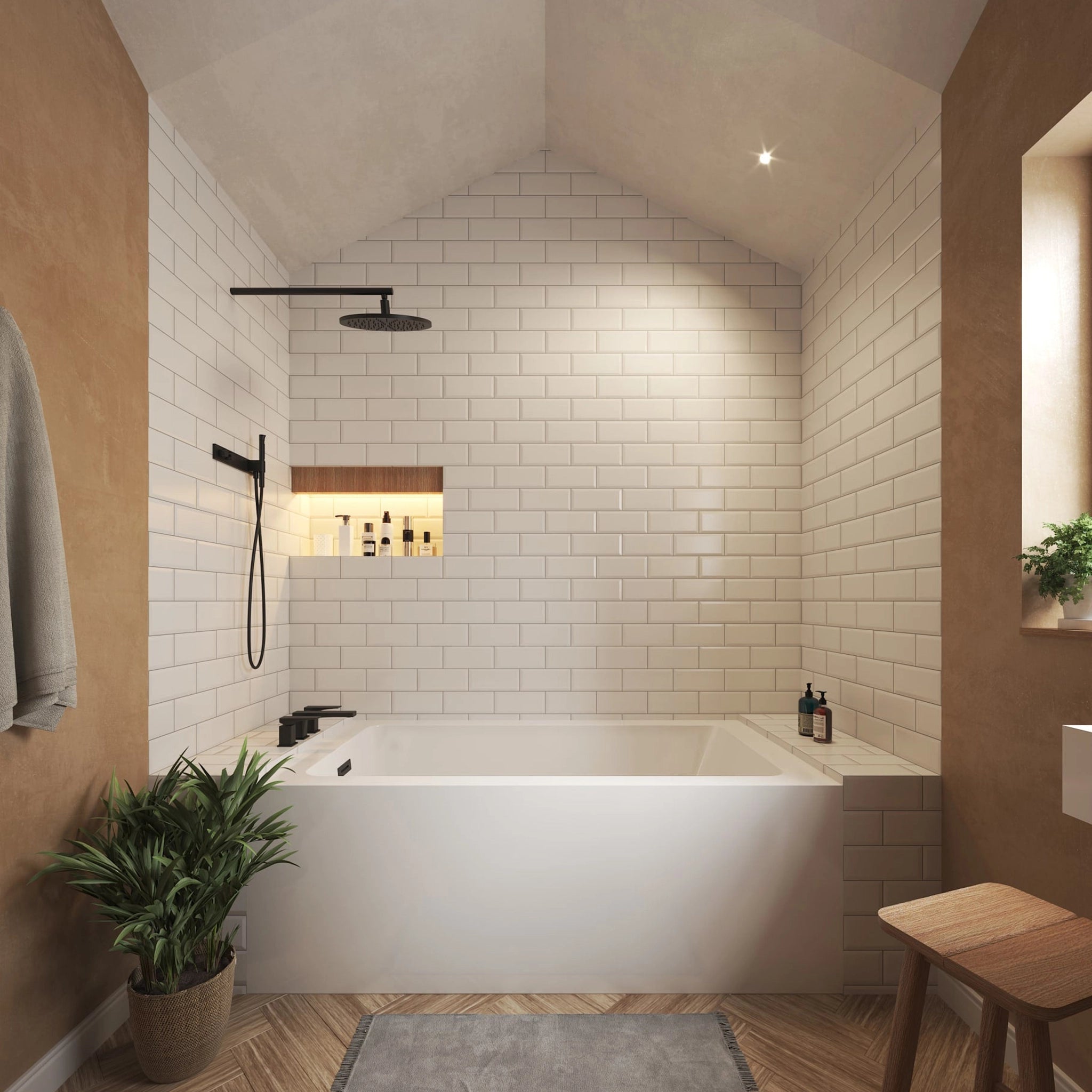 32" White Alcove Bathtub - Grayley by Wyndham (WCBTW16032LMBTRIM) image 1