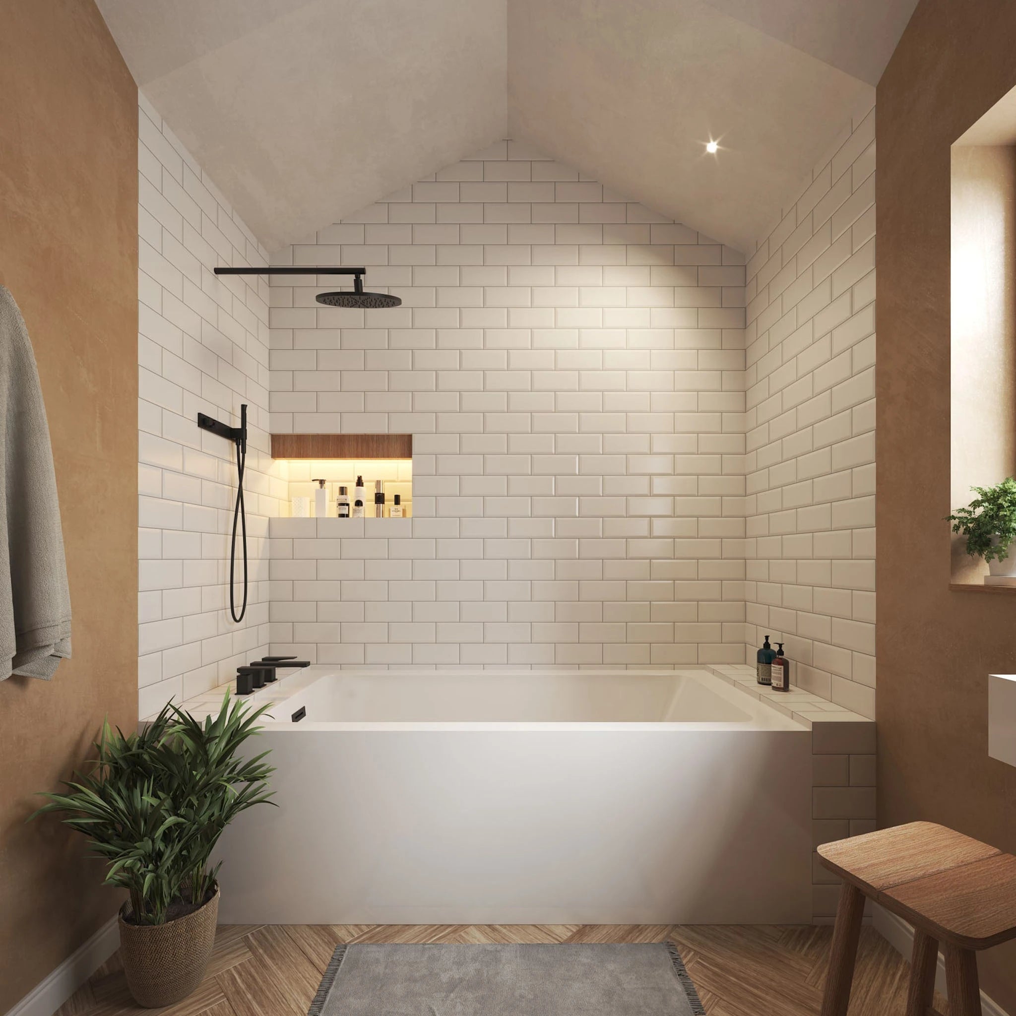 32" White Alcove Bathtub - Grayley by Wyndham (WCBTW16632LMBTRIM) image 1