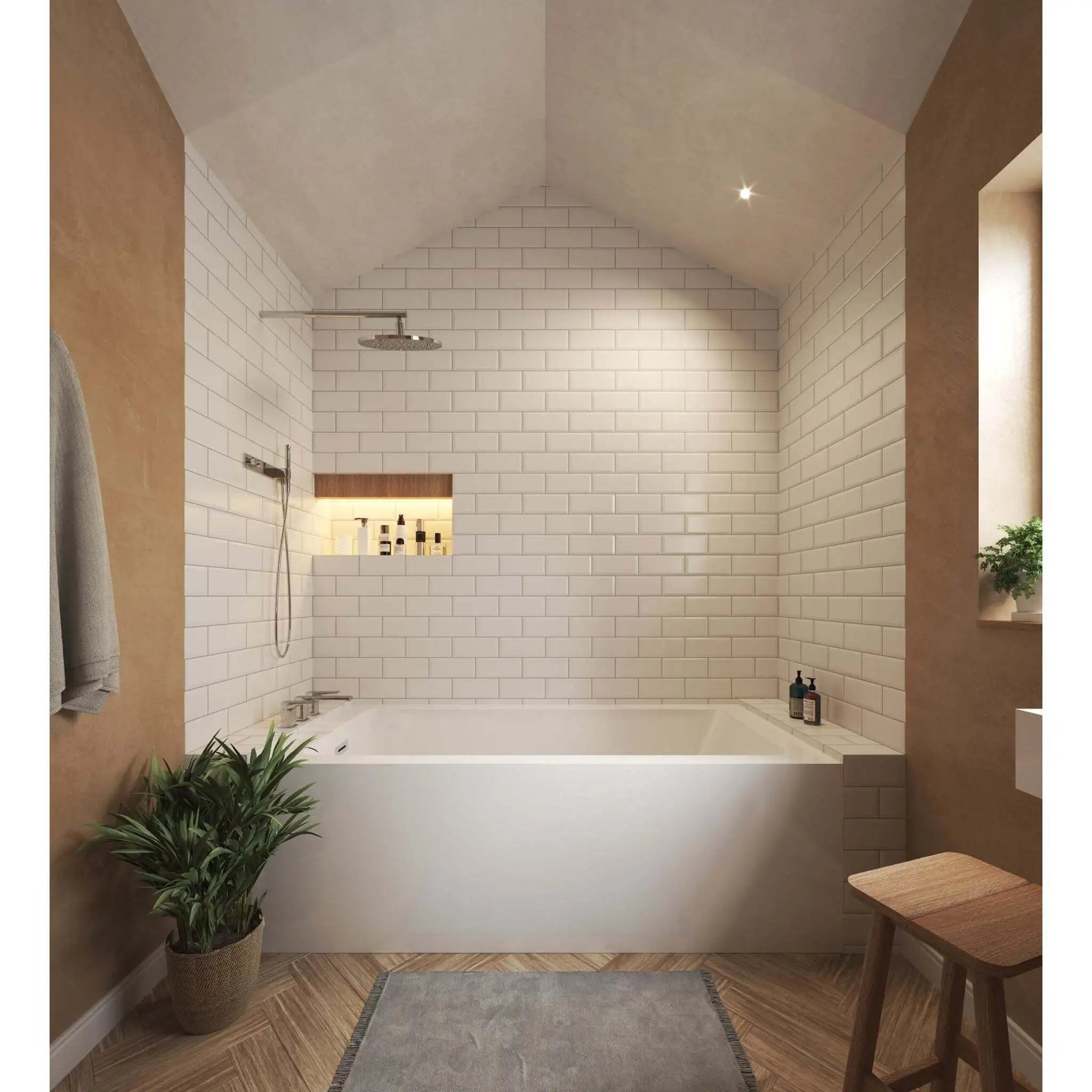 32" White Alcove Bathtub - Grayley by Wyndham (WCBTW16632LSWTRIM) image 1