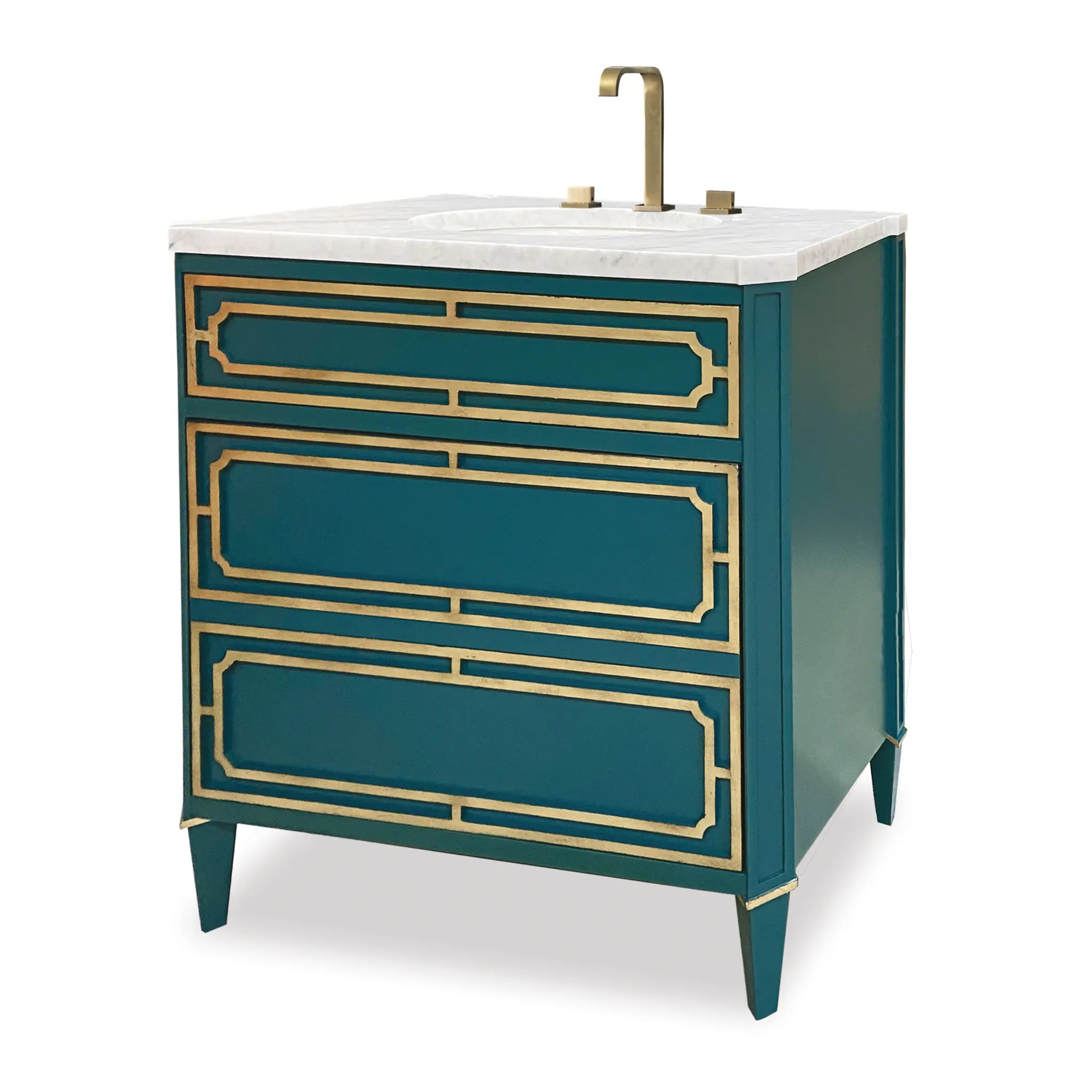 33" Emperor Medium Sink Chest - Peacock by Ambella Home image 1