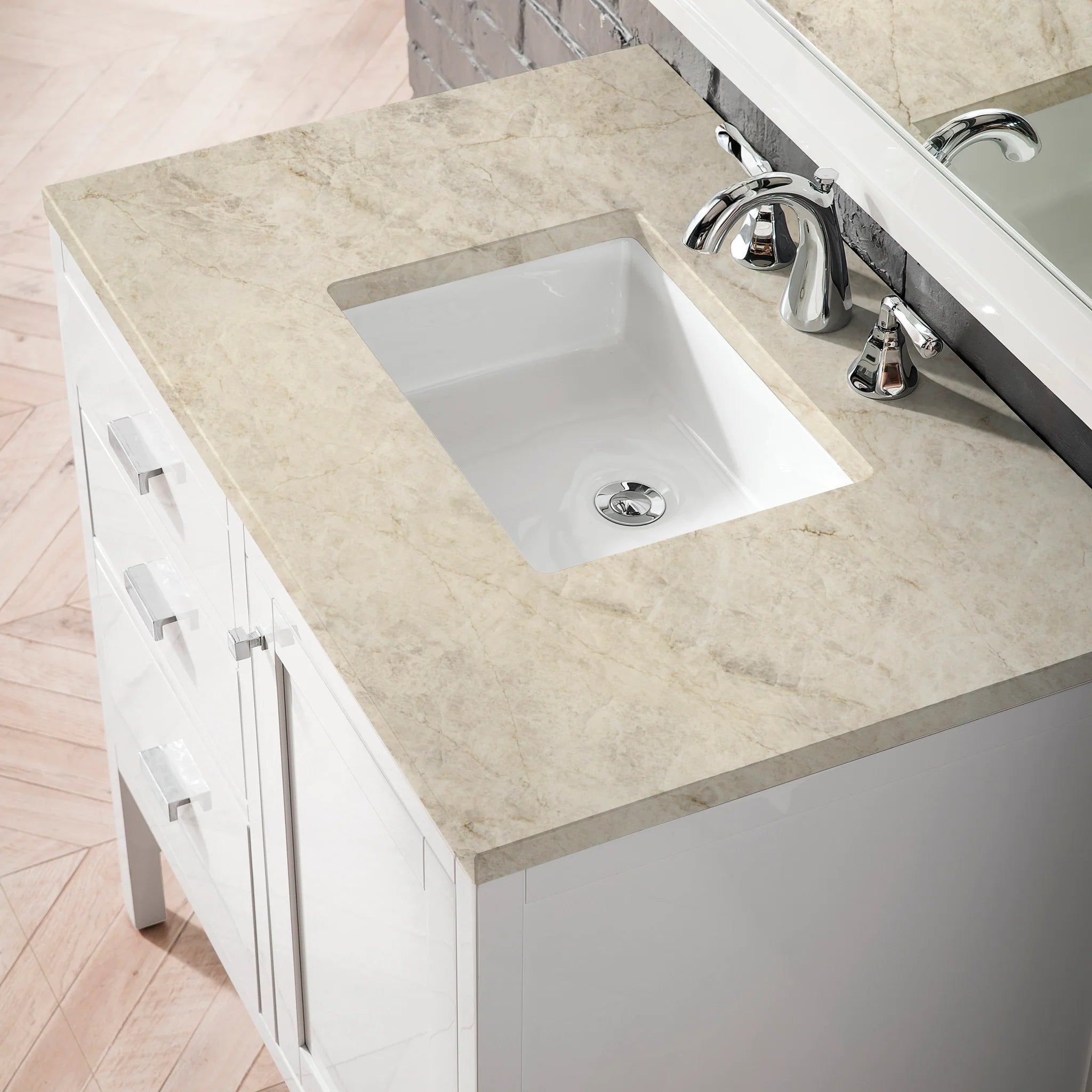 36-addison-single-vanity-cabinet-in-glossy-white-by-james-martin-vanities-e444-v36-gw-tajnar-eclos-zero-silica image 2