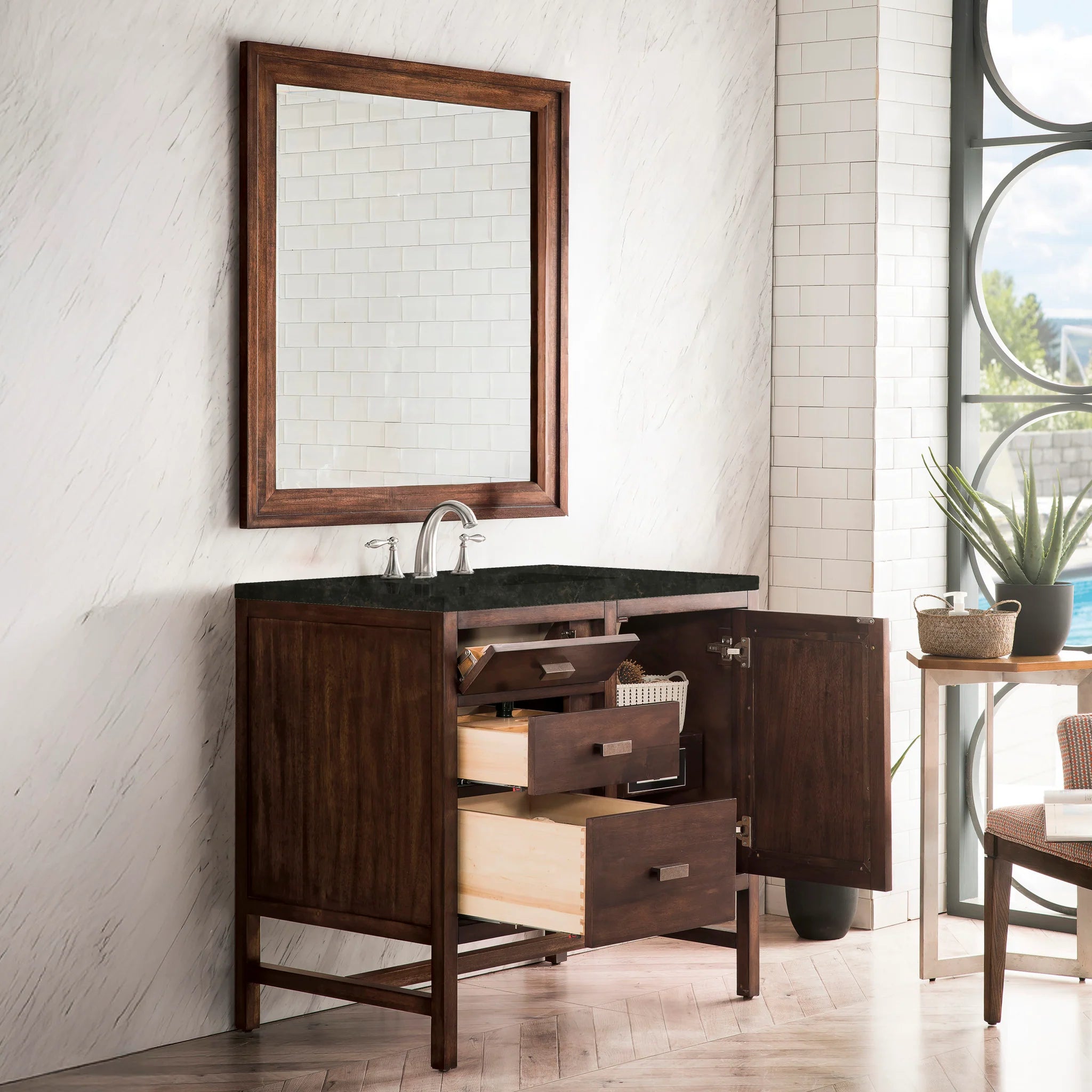 36-addison-single-vanity-cabinet-in-mid-century-acacia-by-james-martin-vanities-e444-v36-mca-phantome-eclos-zero-silica image 3