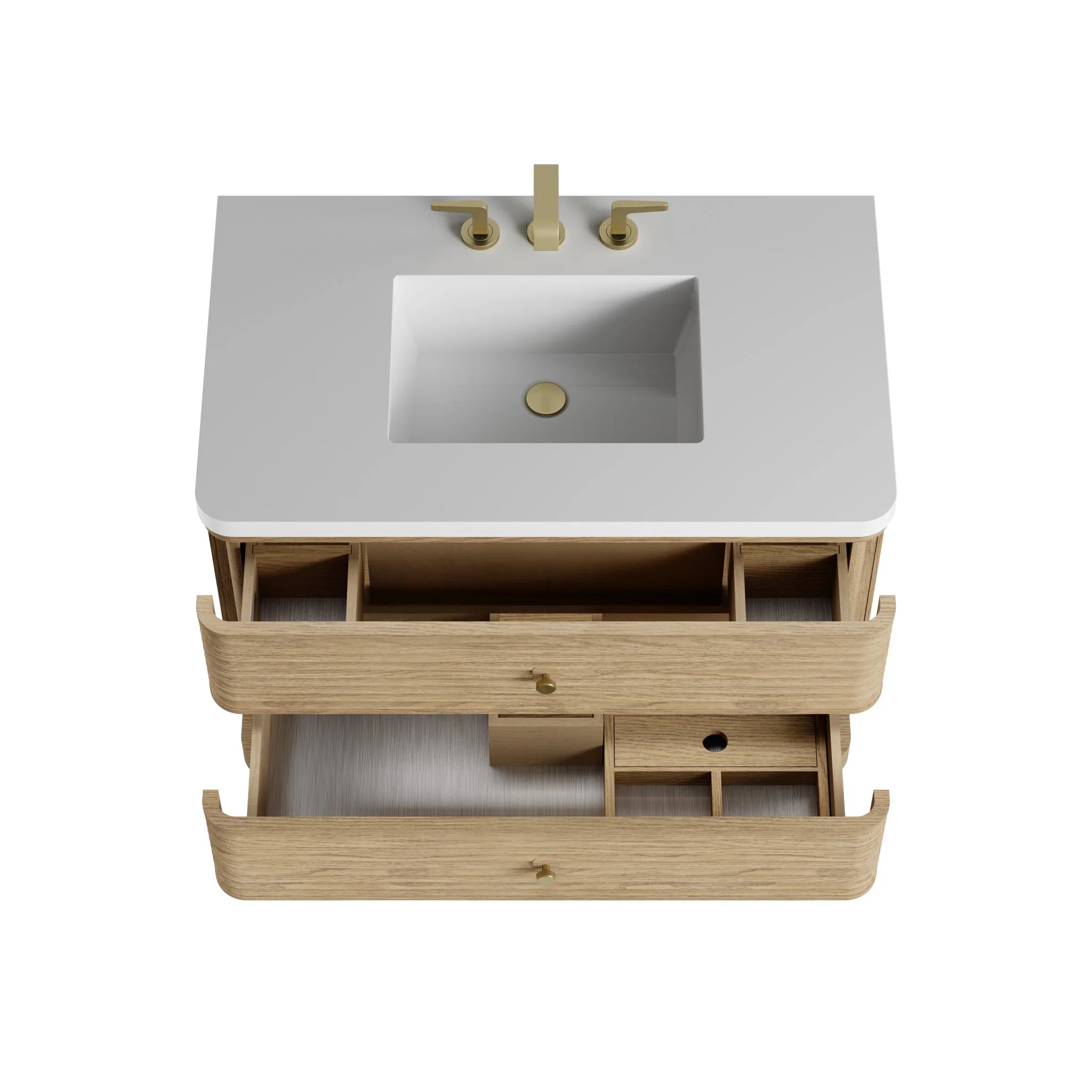 36" Allamari Single Vanity in Dune Mist by James Martin Vanities-White Zeus Silestone 19