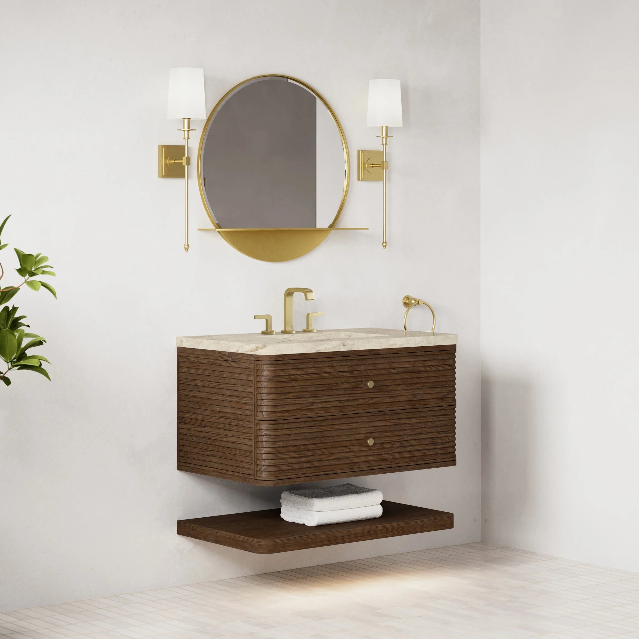 36" Allamari Single Vanity in Sable by James Martin Vanities-Tajnar Eclos 2