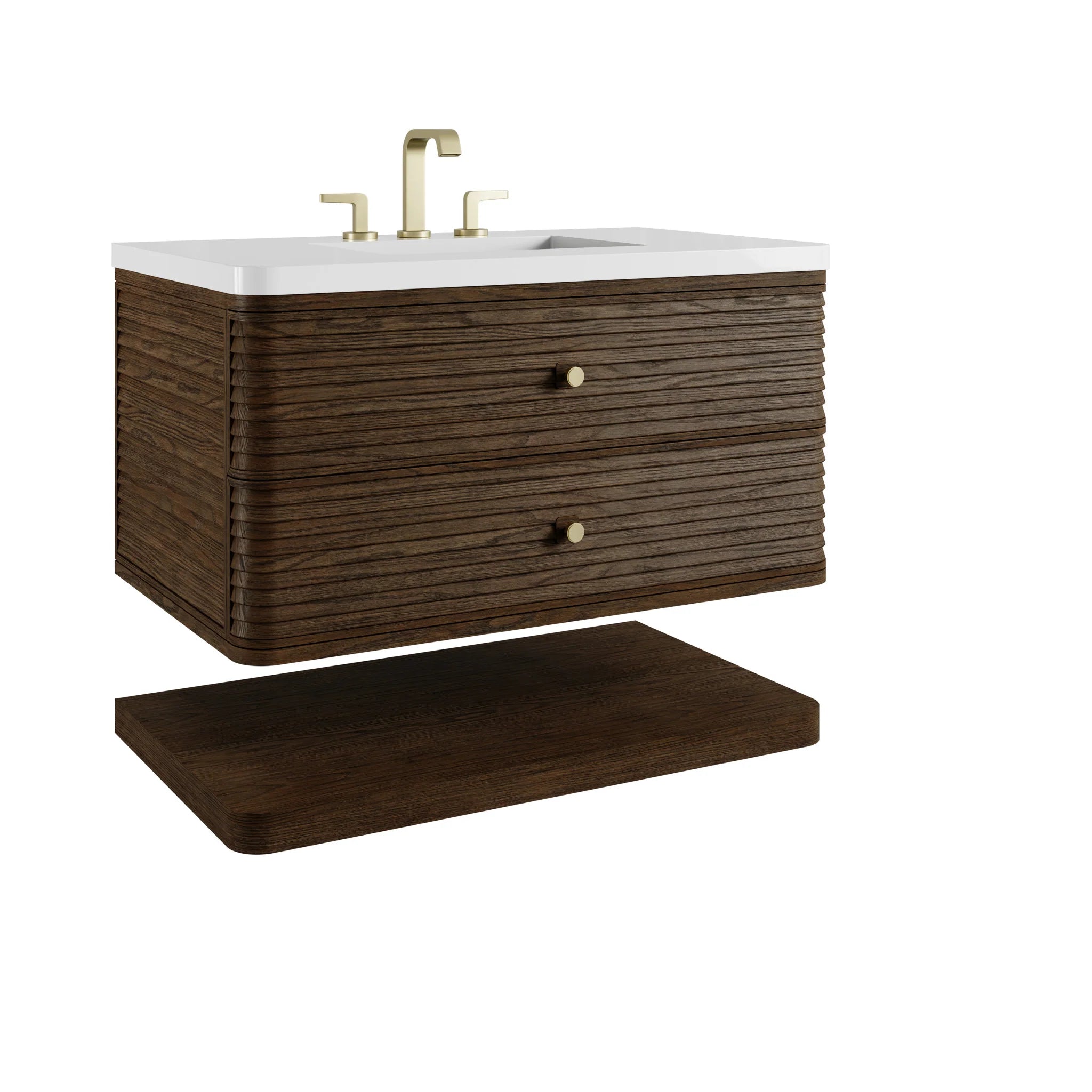 36" Allamari Single Vanity in Sable by James Martin Vanities-White Zeus Silestone 13
