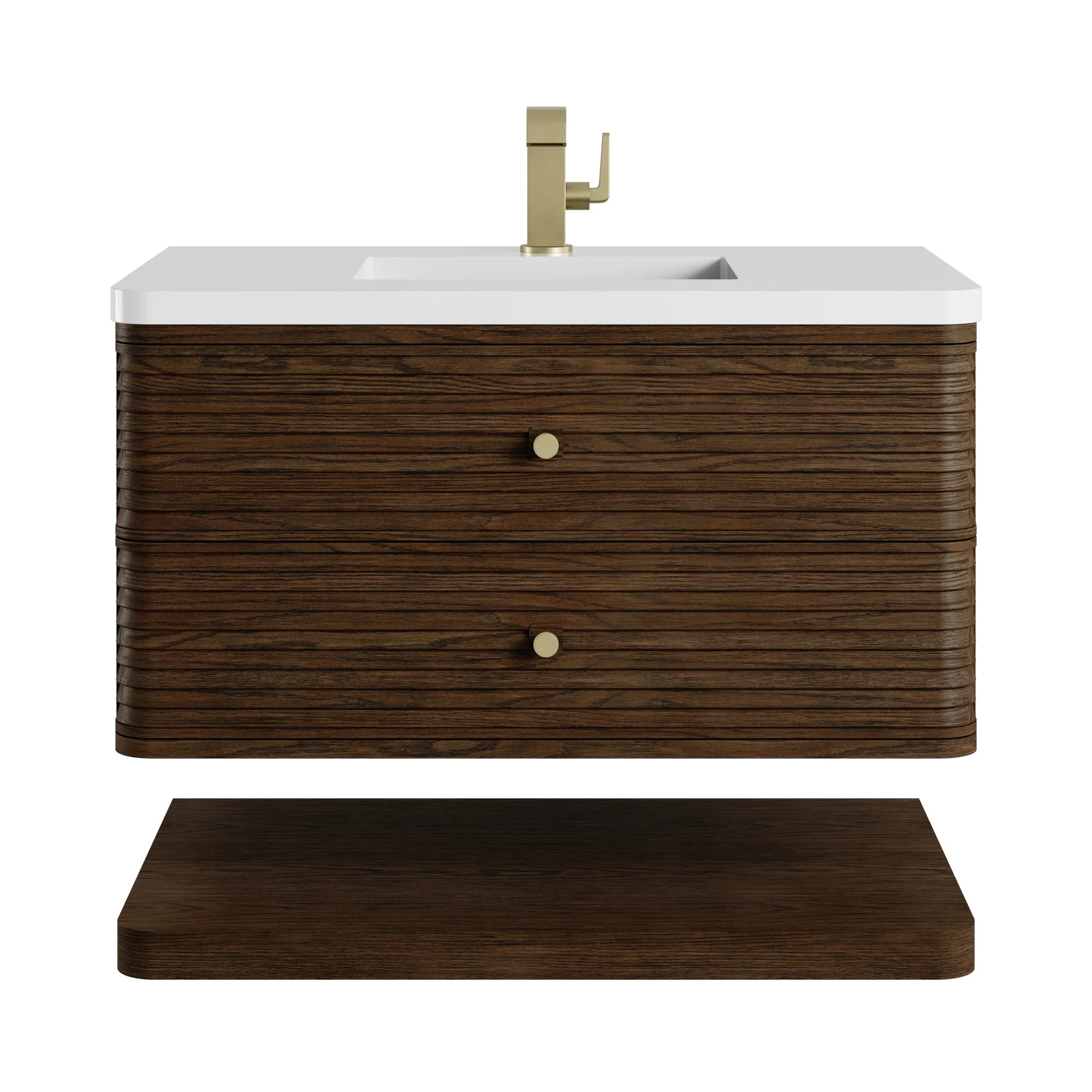 36" Allamari Single Vanity in Sable by James Martin Vanities-White Zeus Silestone 20