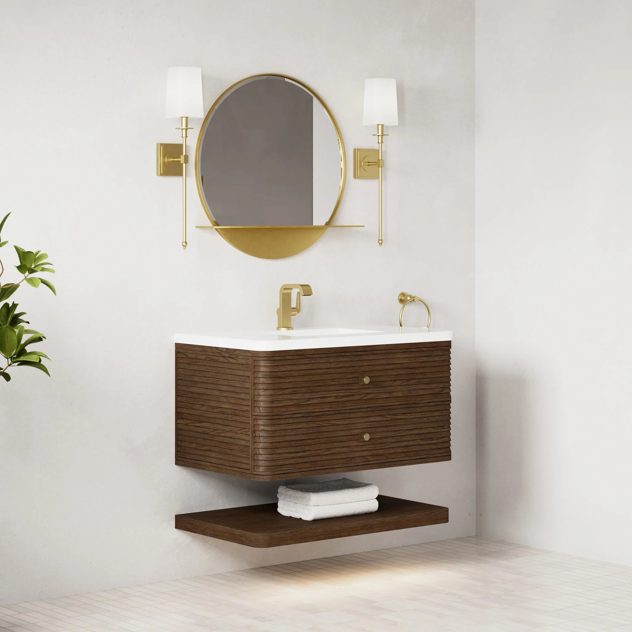 36" Allamari Single Vanity in Sable by James Martin Vanities-White Zeus Silestone 25