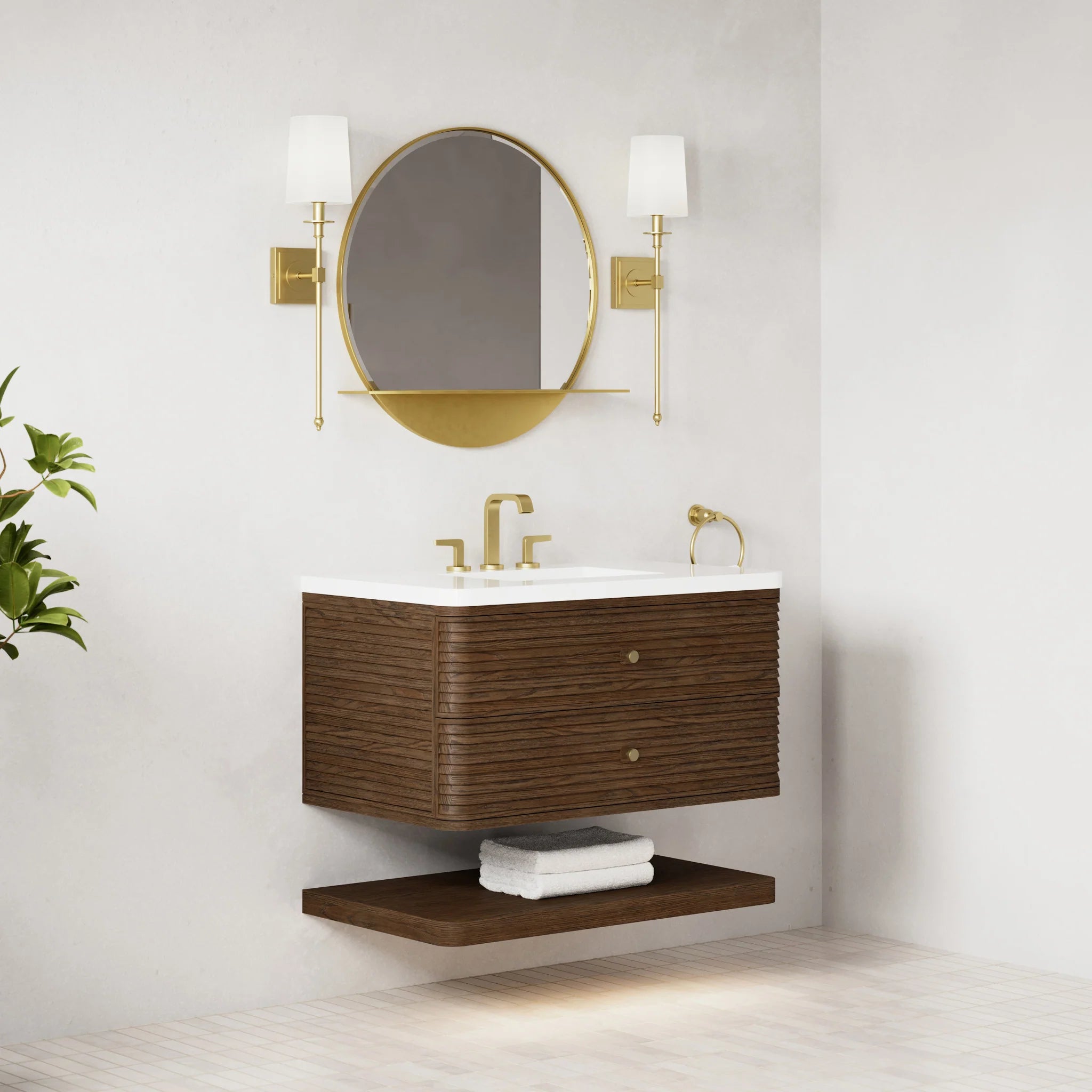 36" Allamari Single Vanity in Sable by James Martin Vanities-White Zeus Silestone 5