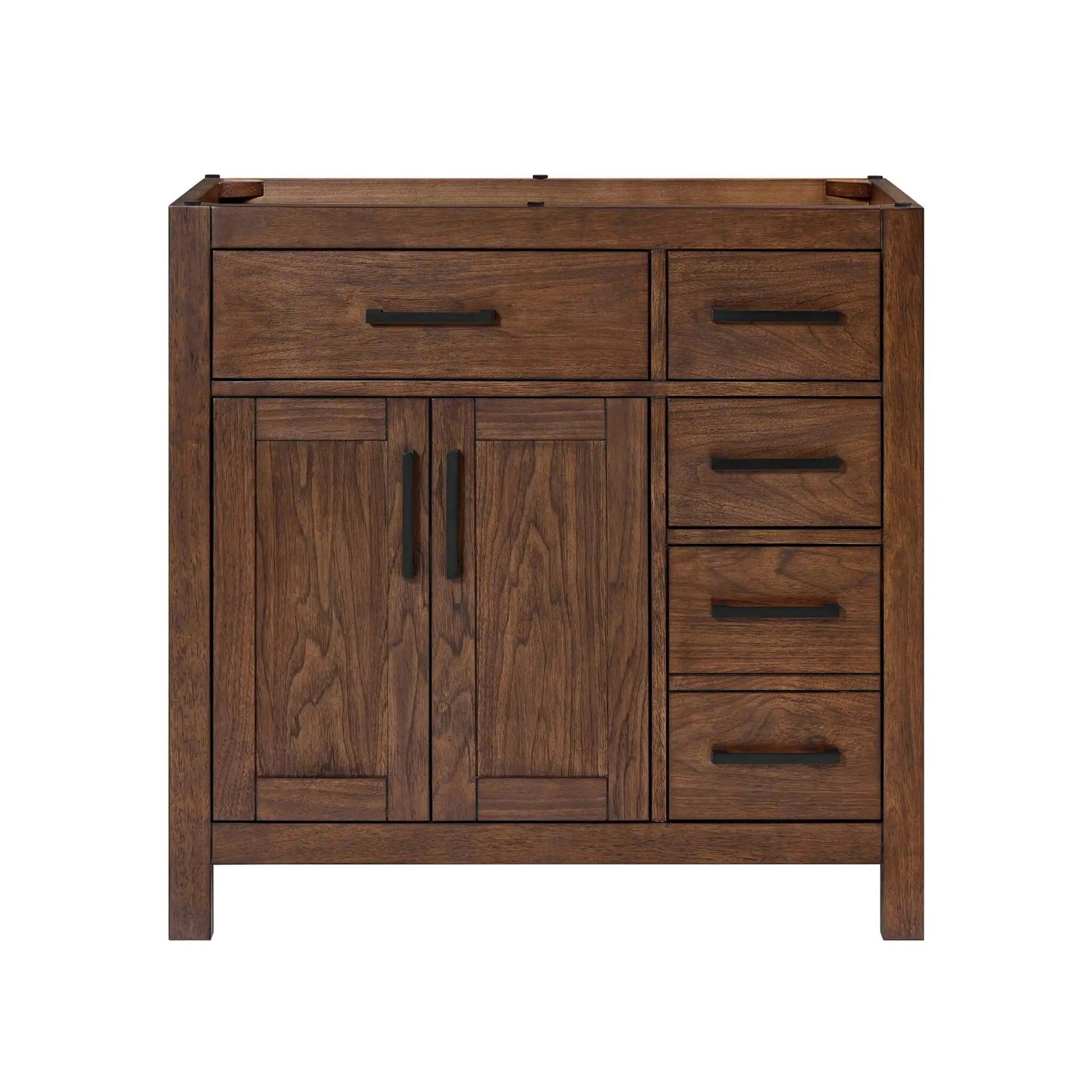 36-beckett-single-bathroom-vanity-offset-in-dark-walnut-with-matte-black-trim-cabinet-only-no-sink image 2