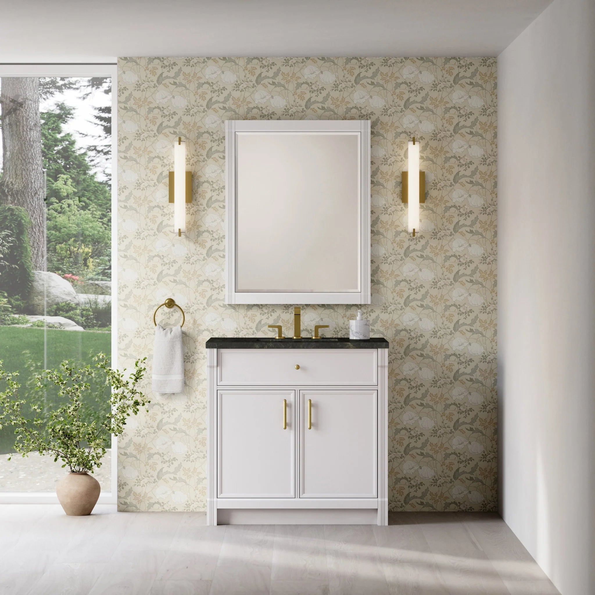 36" Bellshire Single Vanity in Bright White by James Martin Vanities-Phantome Eclos 1