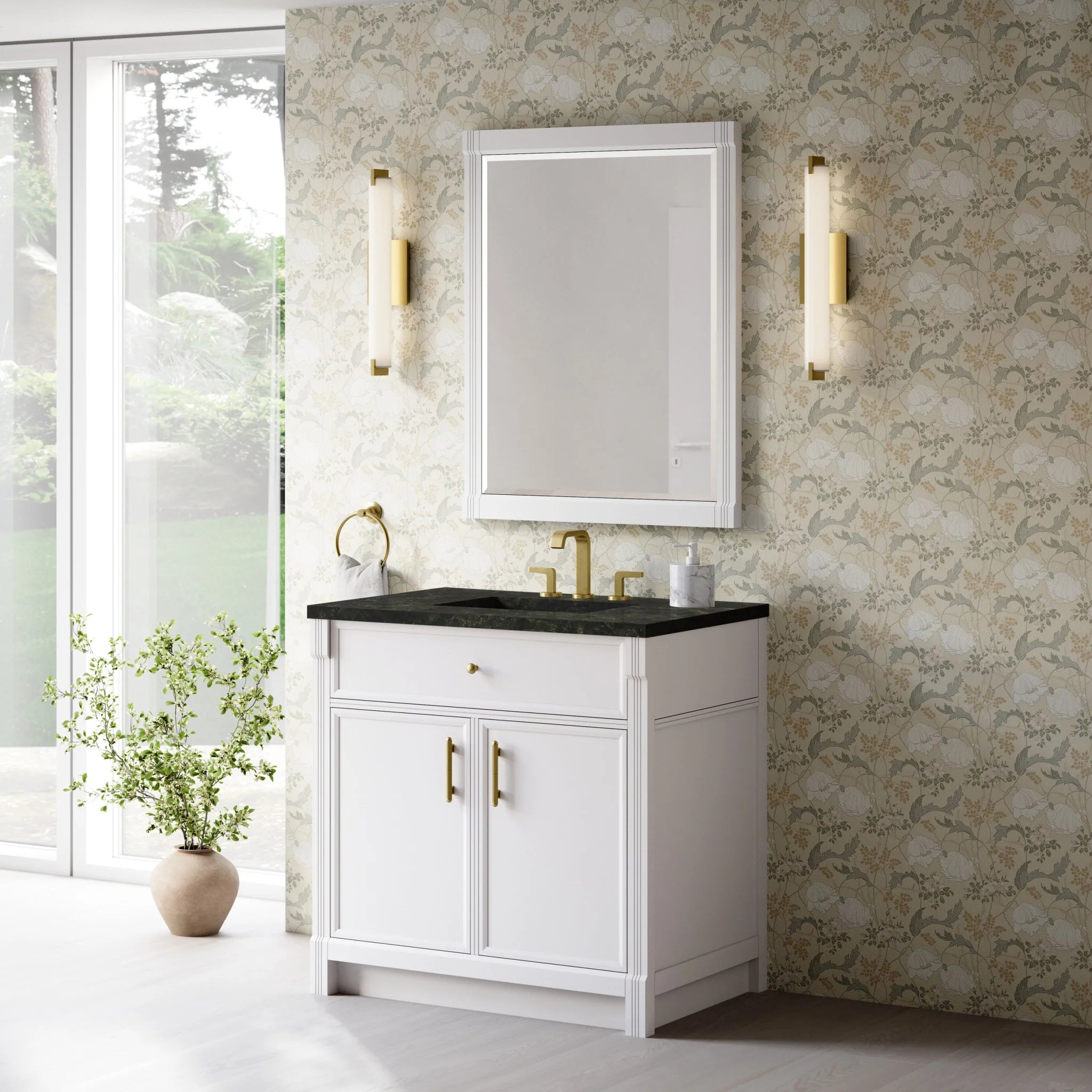 36" Bellshire Single Vanity in Bright White by James Martin Vanities-Phantome Eclos 2