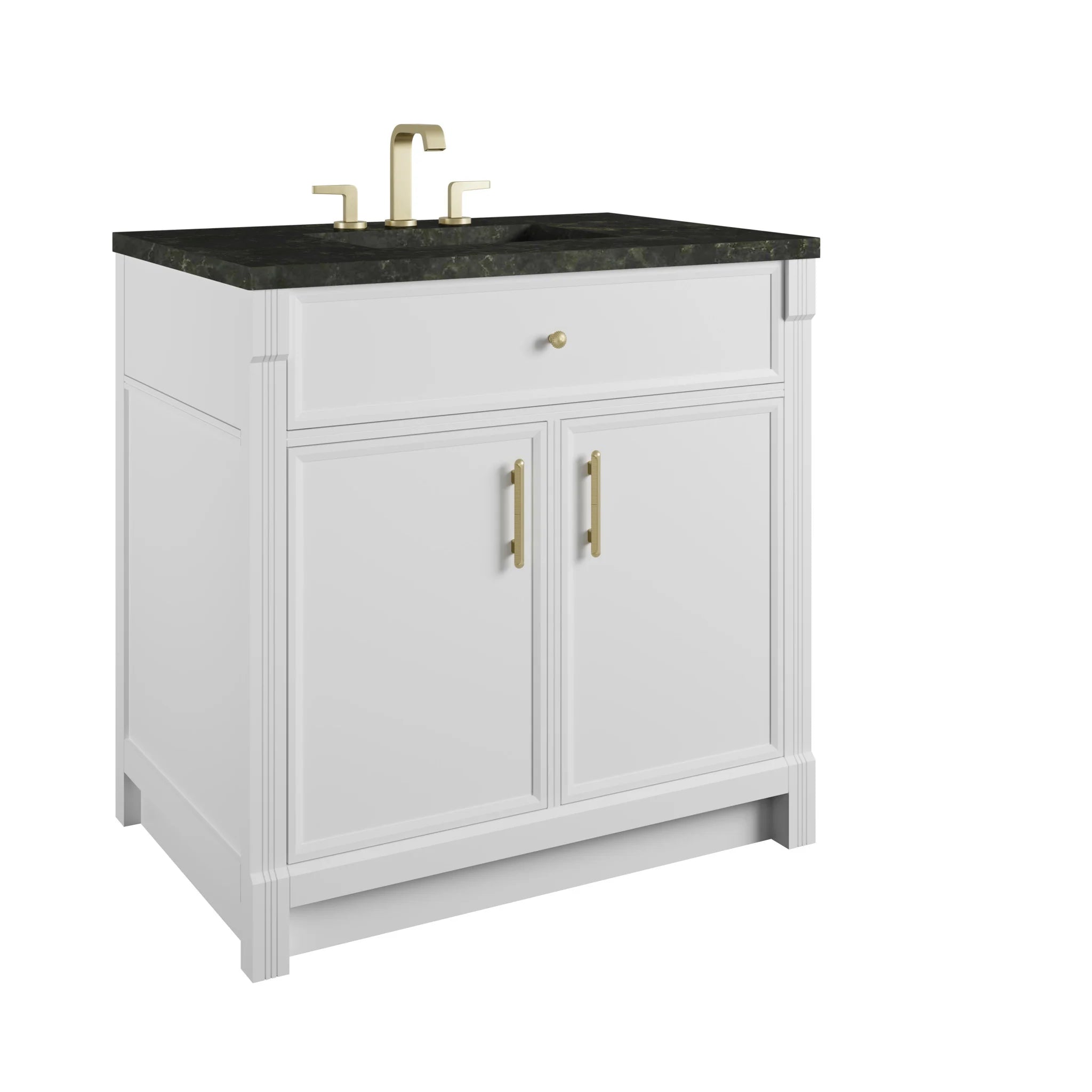 36" Bellshire Single Vanity in Bright White by James Martin Vanities-Phantome Eclos 9