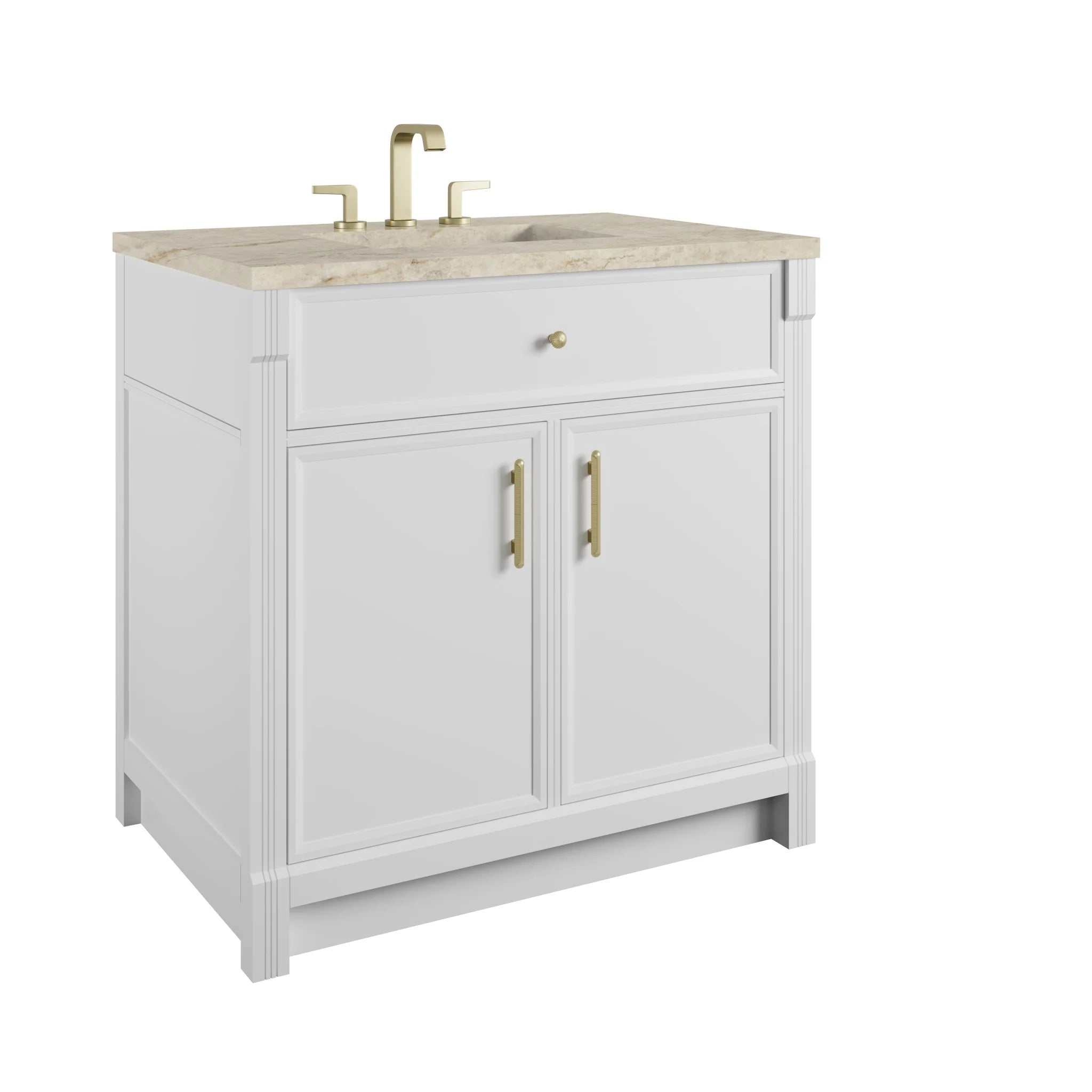 36" Bellshire Single Vanity in Bright White by James Martin Vanities-Tajnar Eclos 9