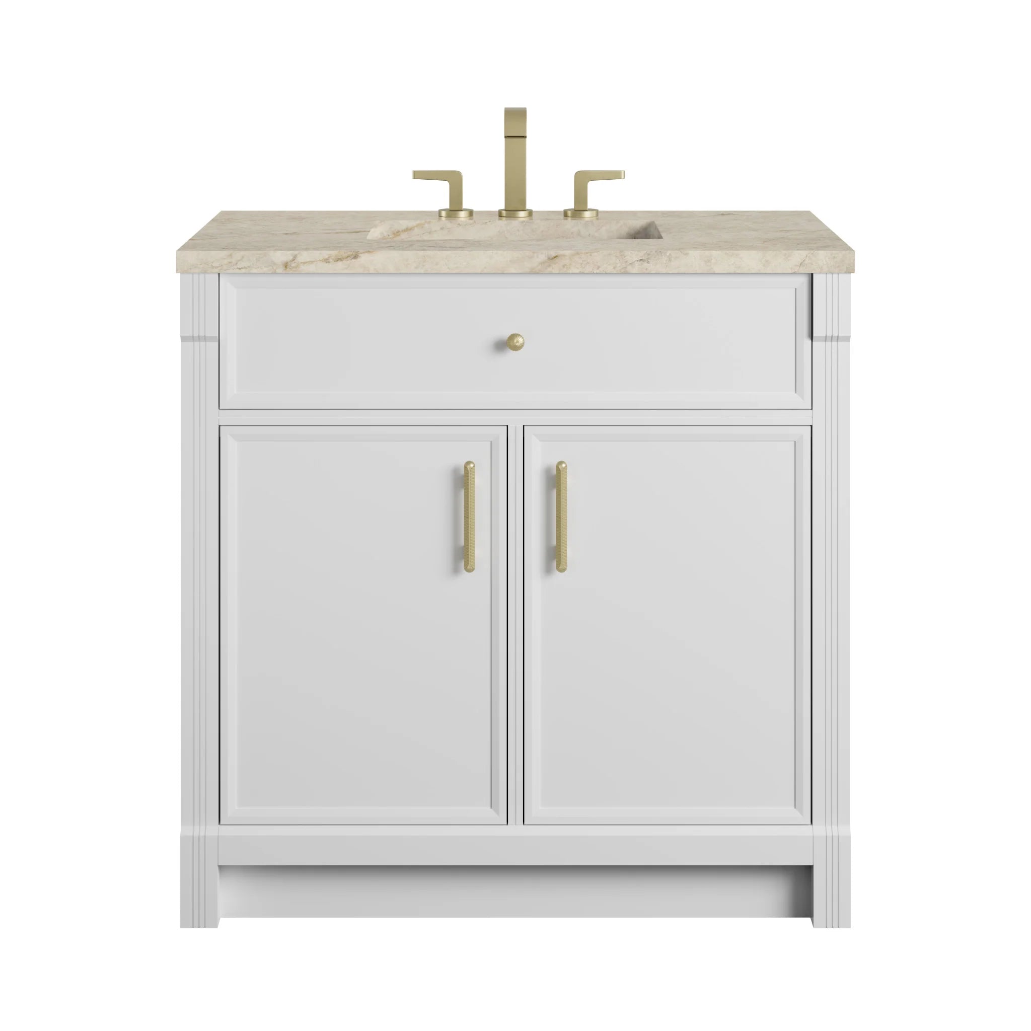 36" Bellshire Single Vanity in Bright White by James Martin Vanities-Tajnar Eclos