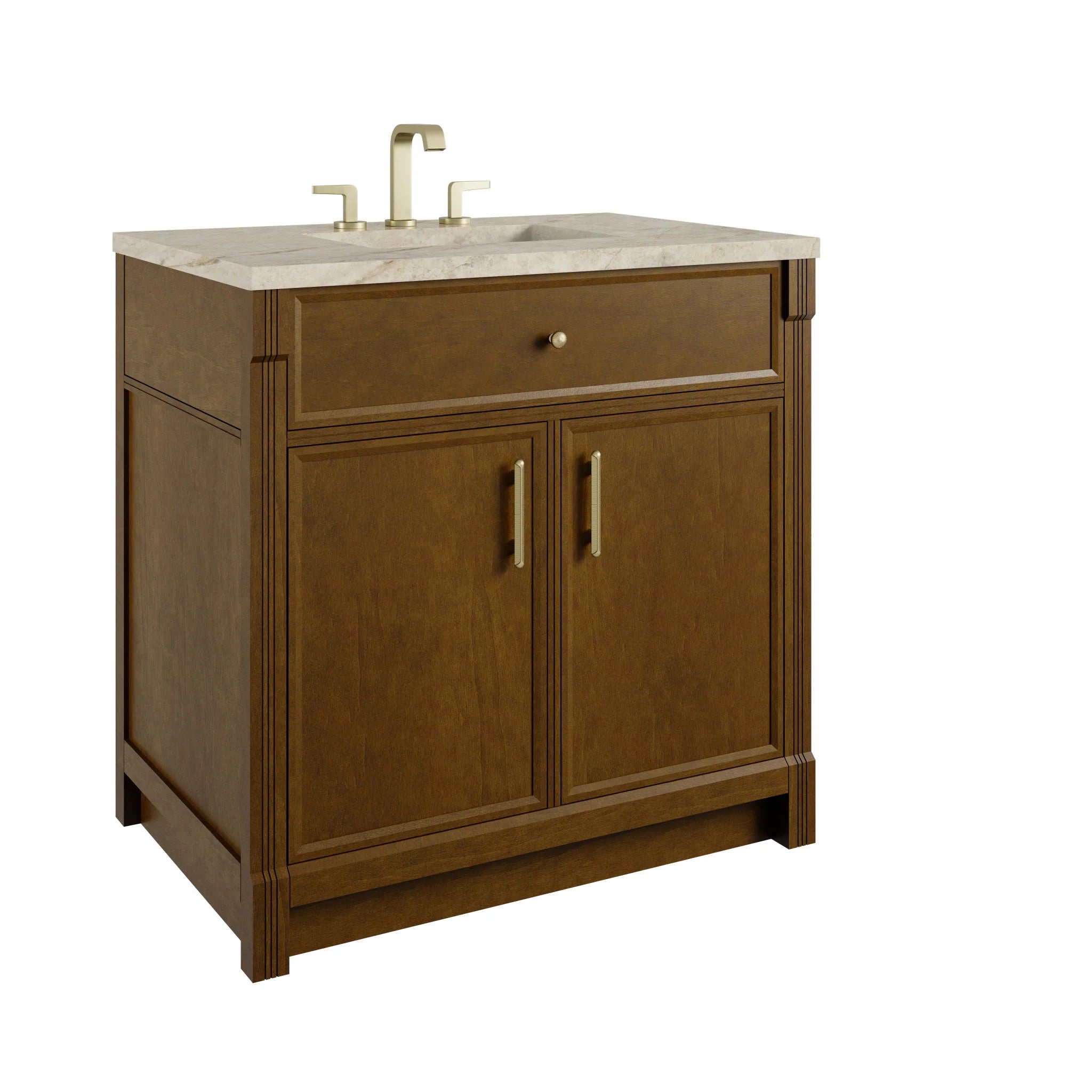36" Bellshire Single Vanity in Honey Oak by James Martin Vanities-Tajnar Eclos 9