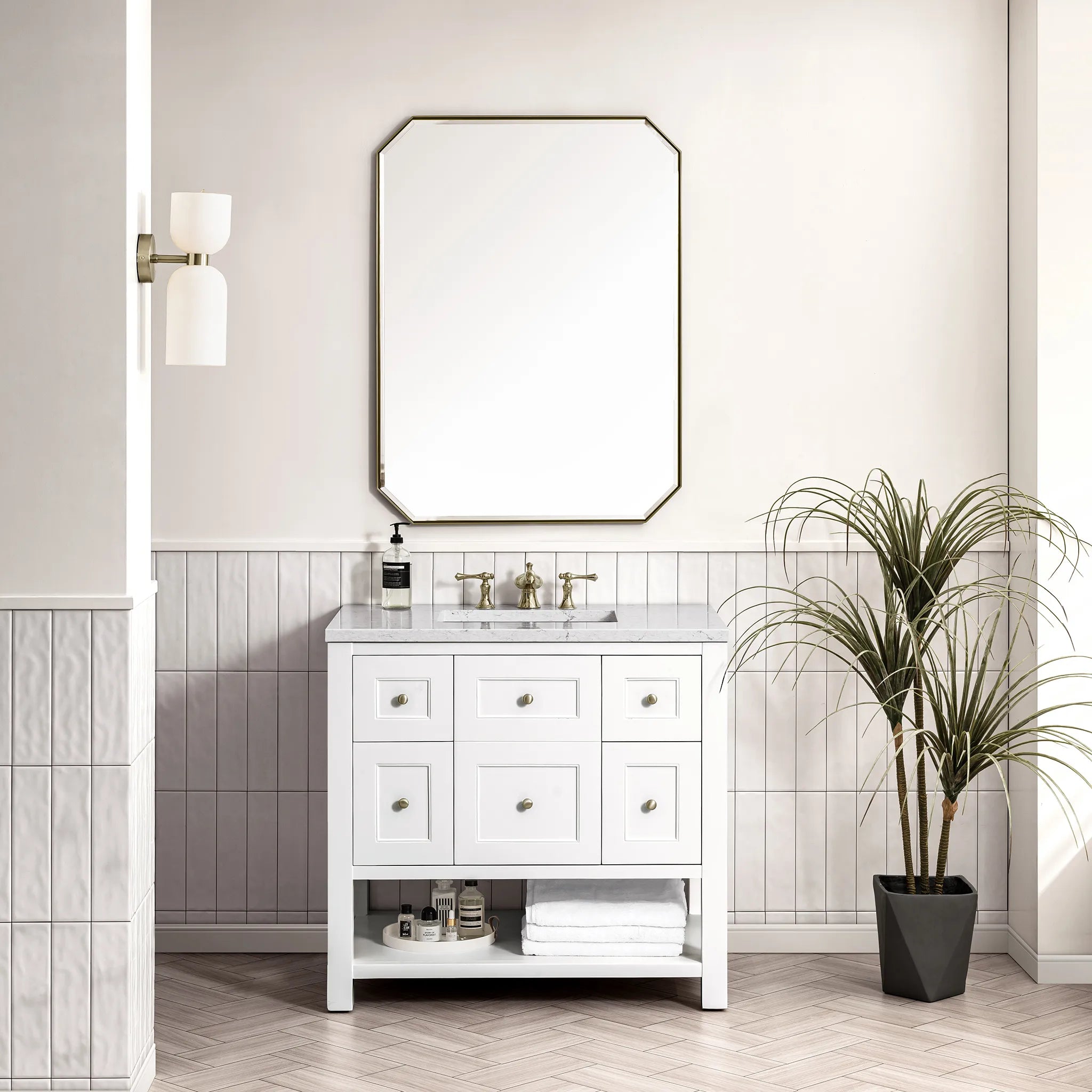 36" Breckenridge Single Vanity in Bright White-Cabinet Only-Not Available image 1