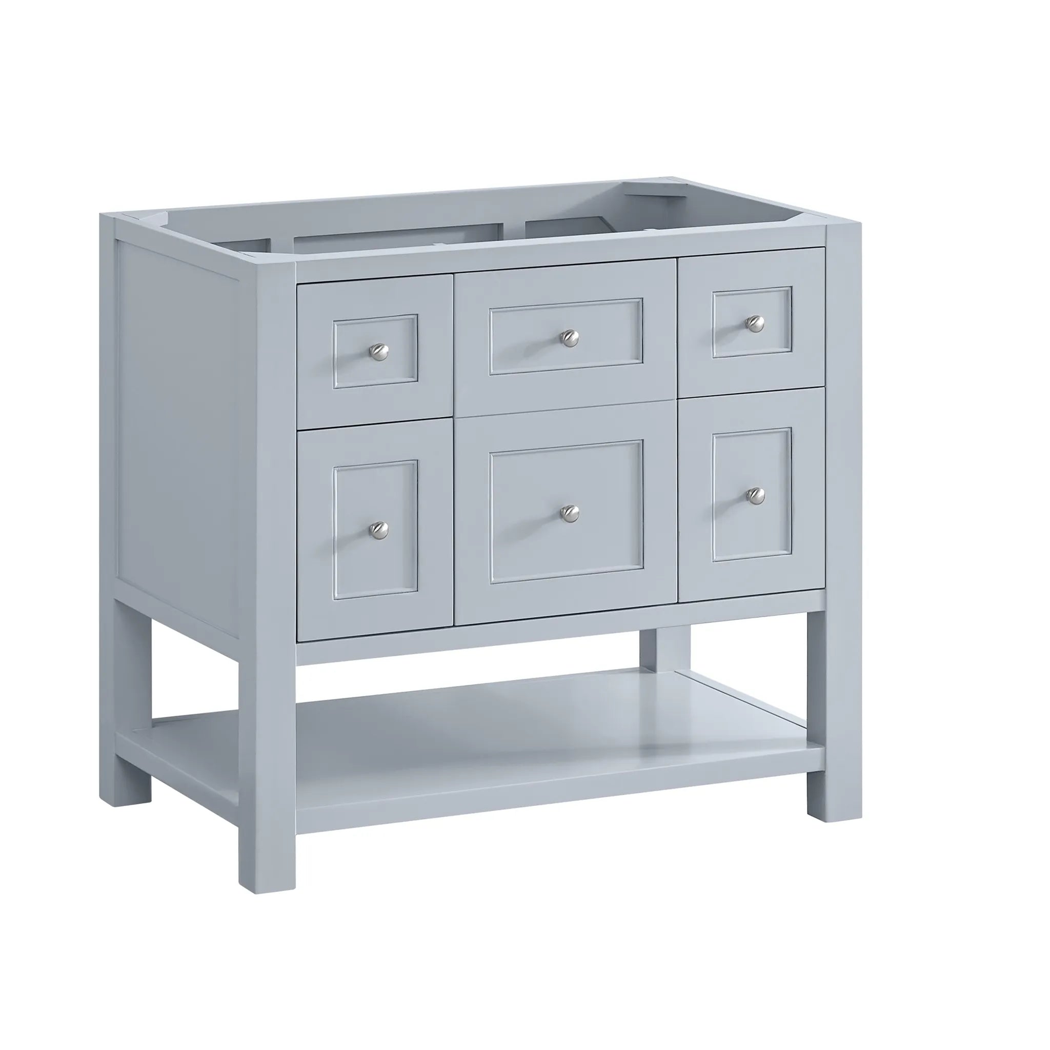 36" Breckenridge Single Vanity in Serenity Blue-Charcoal Soapstone Silestone-8" Widespread image 1