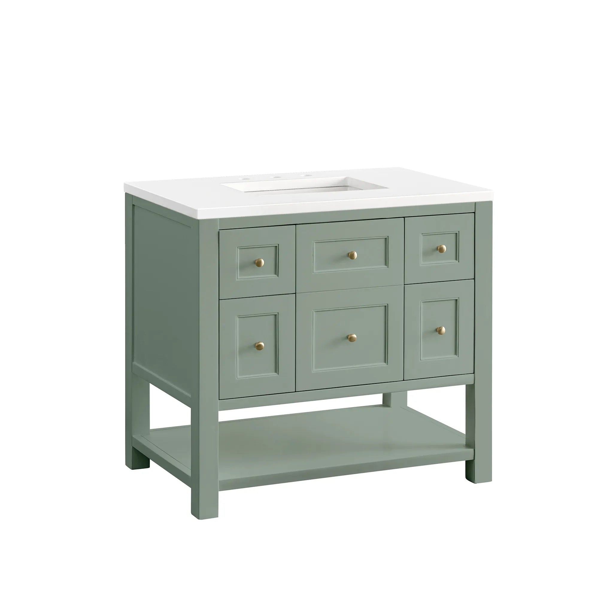 36" Breckenridge Single Vanity in Smokey Celadon-Cabinet Only-Not Available image 7