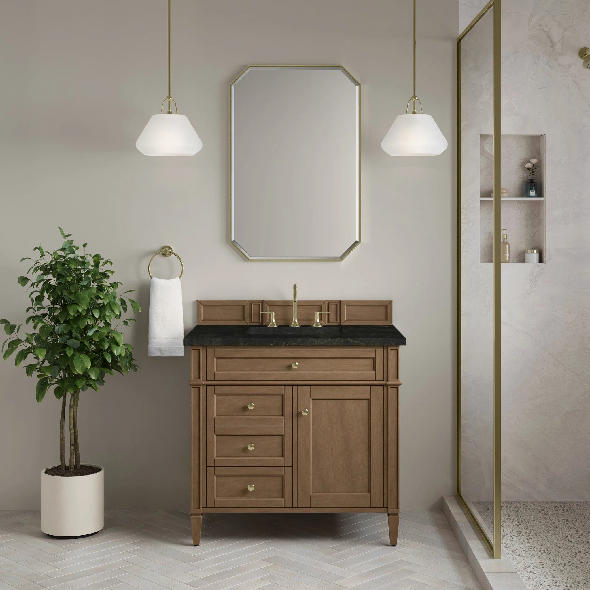 36" Brittany Single Vanity in Pecan by James Martin Vanities-Phantome Eclos 1