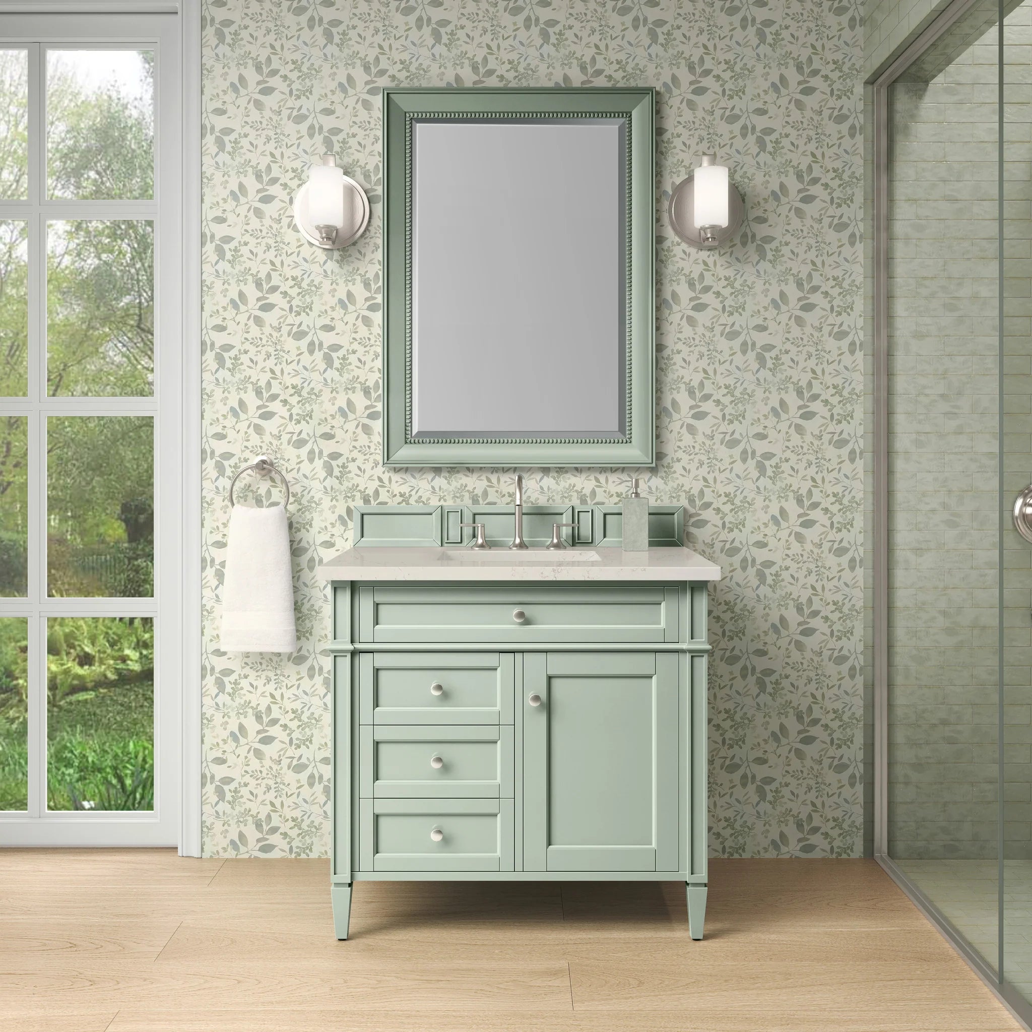 36-brittany-single-vanity-in-sage-green-by-james-martin-vanities-siberian-silestone image 1