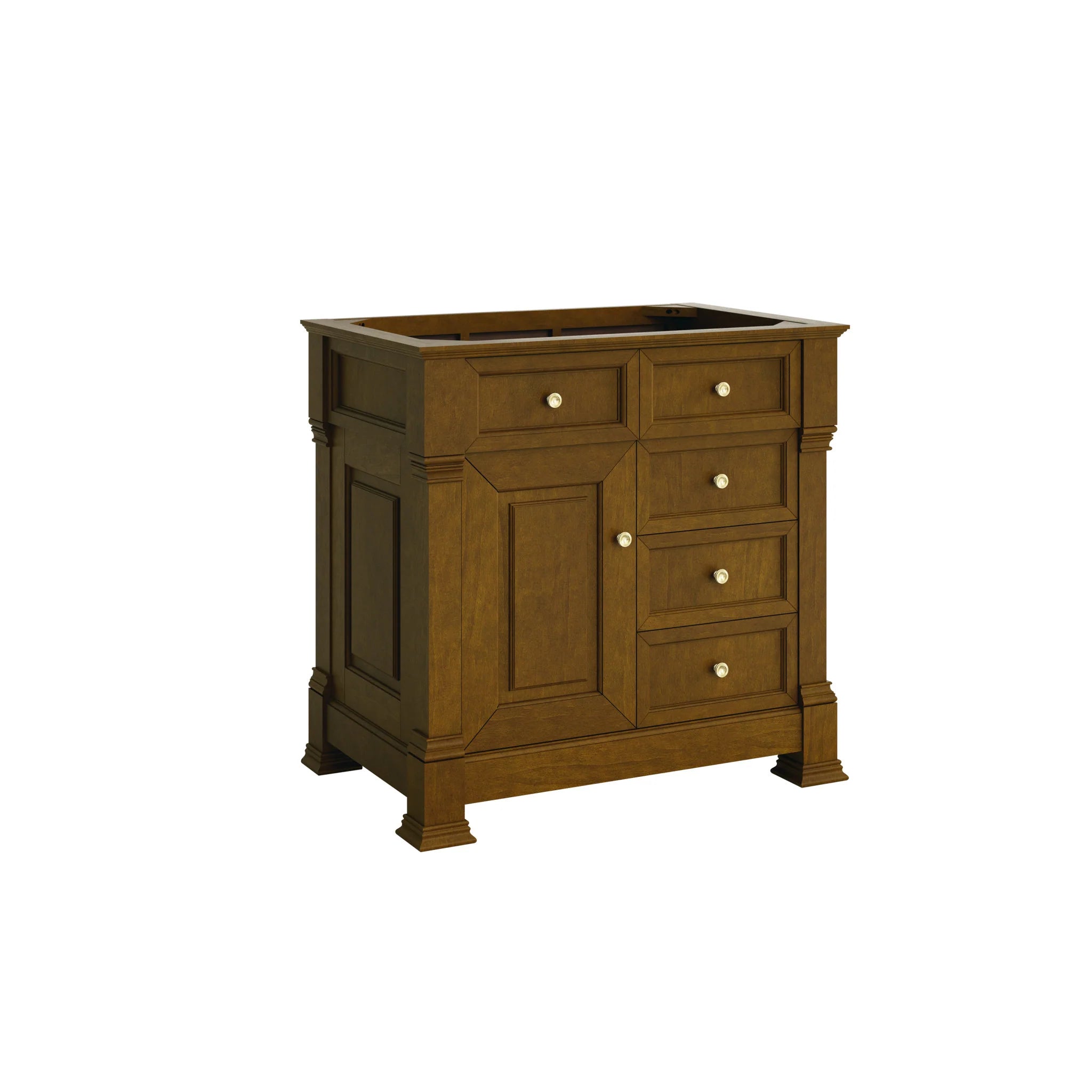 36-brookfield-single-vanity-in-honey-oak-by-james-martin-vanities-siberian-silestone image 1