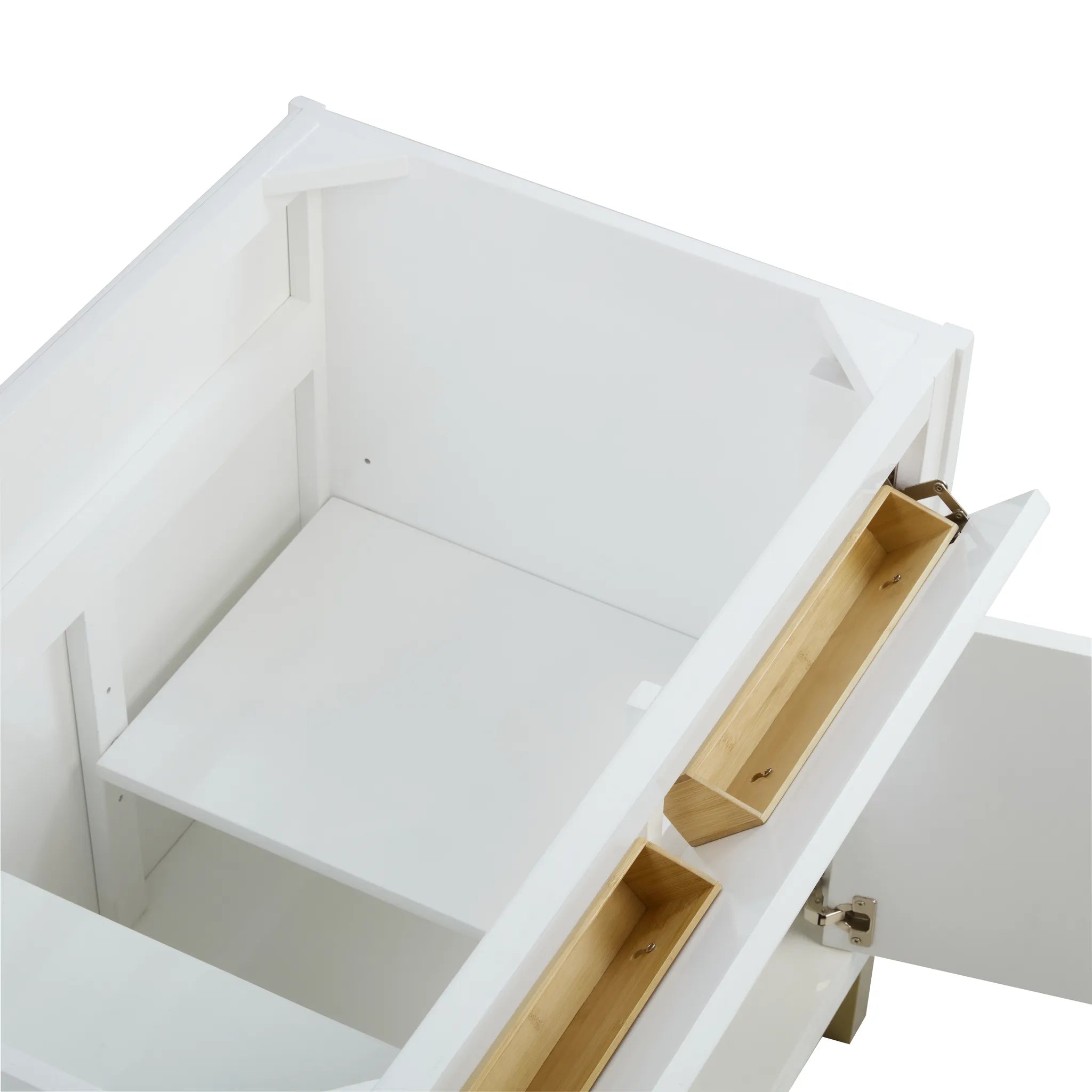 36" Chicago Single Vanity in Glossy White-Lime Delight Silestone-8" Widespread image 17