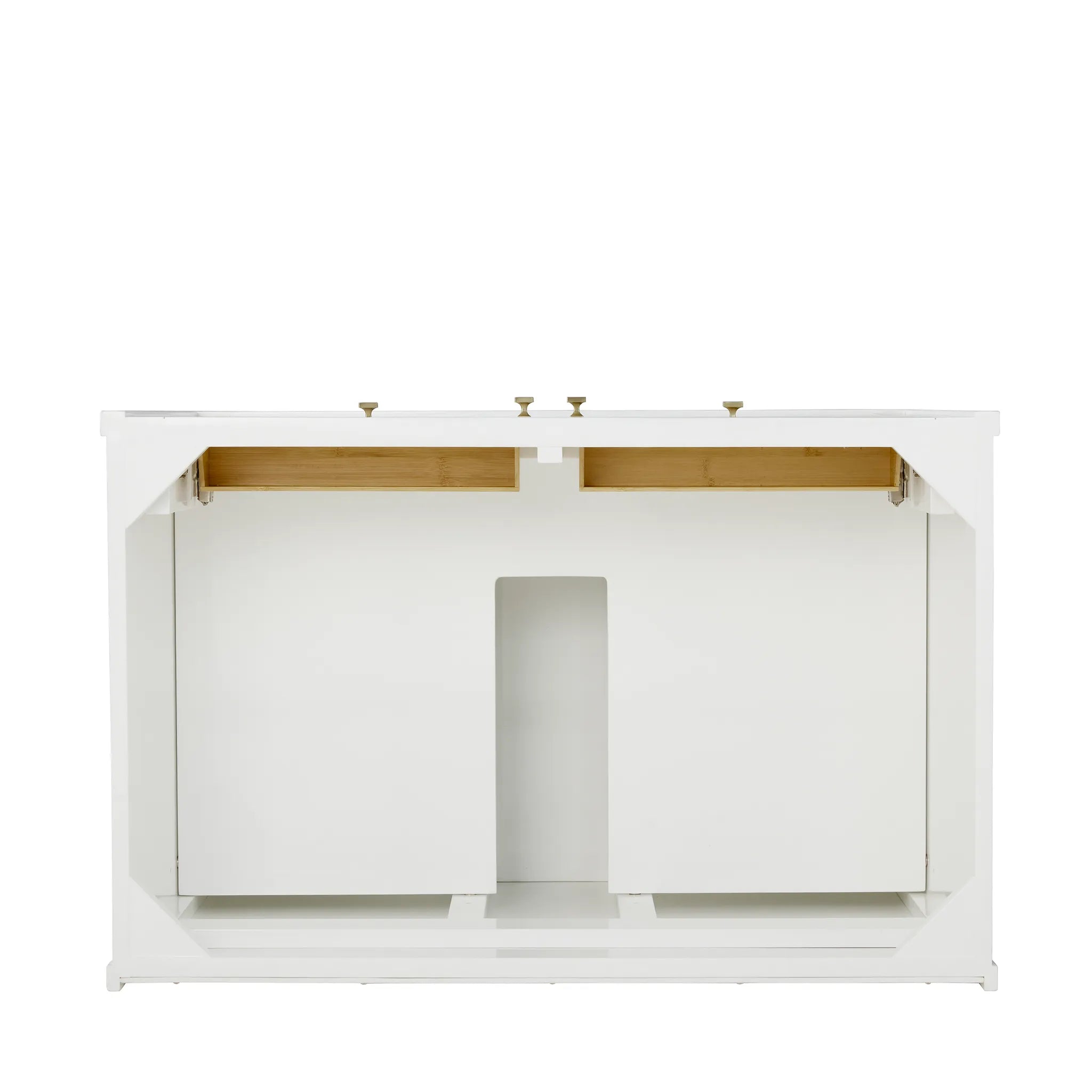 36" Chicago Single Vanity in Glossy White-Parisien Bleu Silestone-8" Widespread image 5