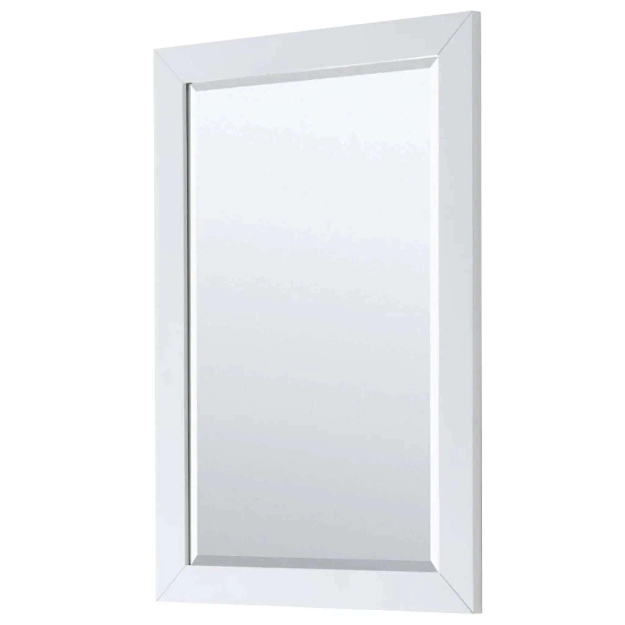 36" Daria Single Bathroom Vanity in White with Polished Chrome Trim & 24" Mirror by Wyndham