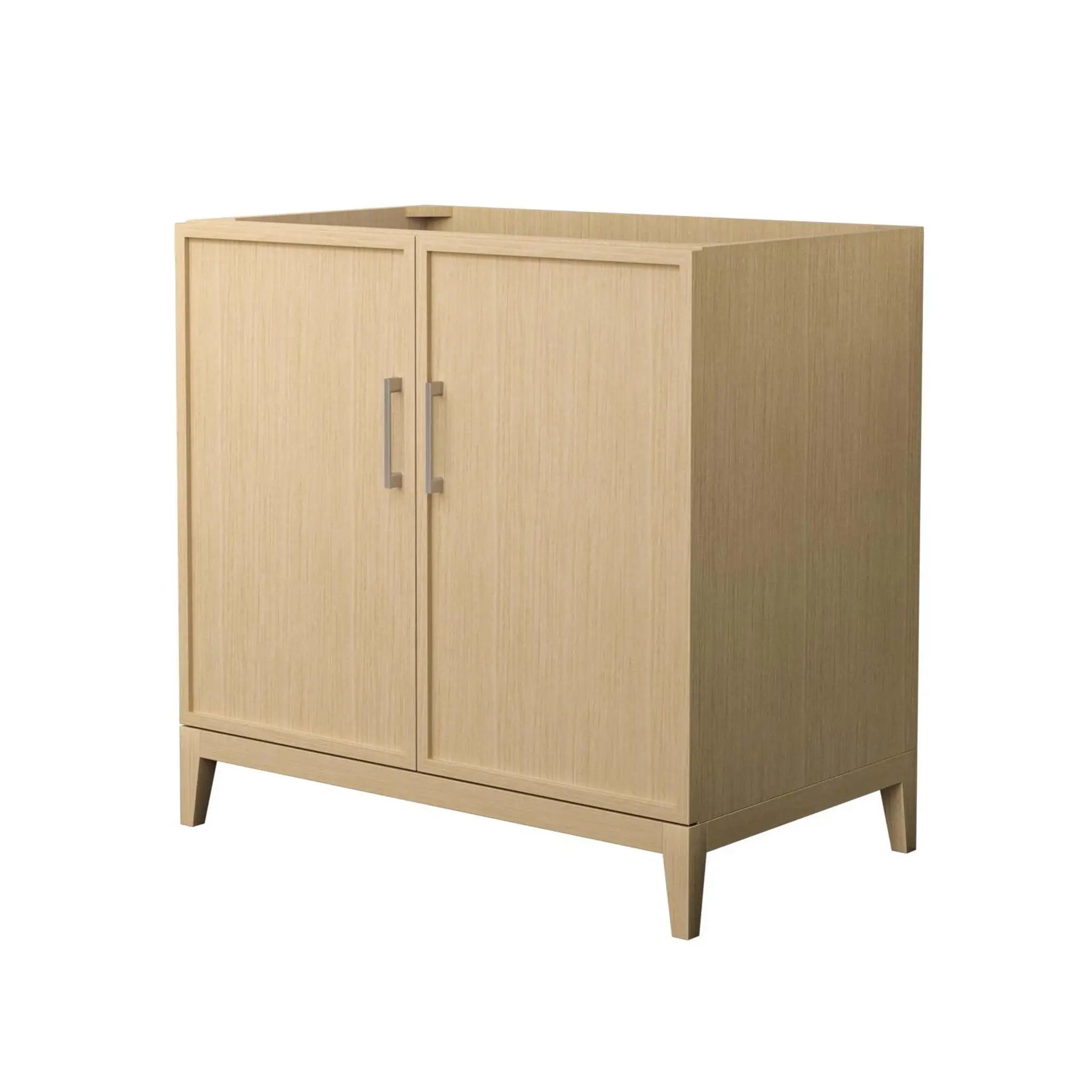36" Elan Single Bathroom Vanity in White Oak with Brushed Nickel Trim by Wyndham