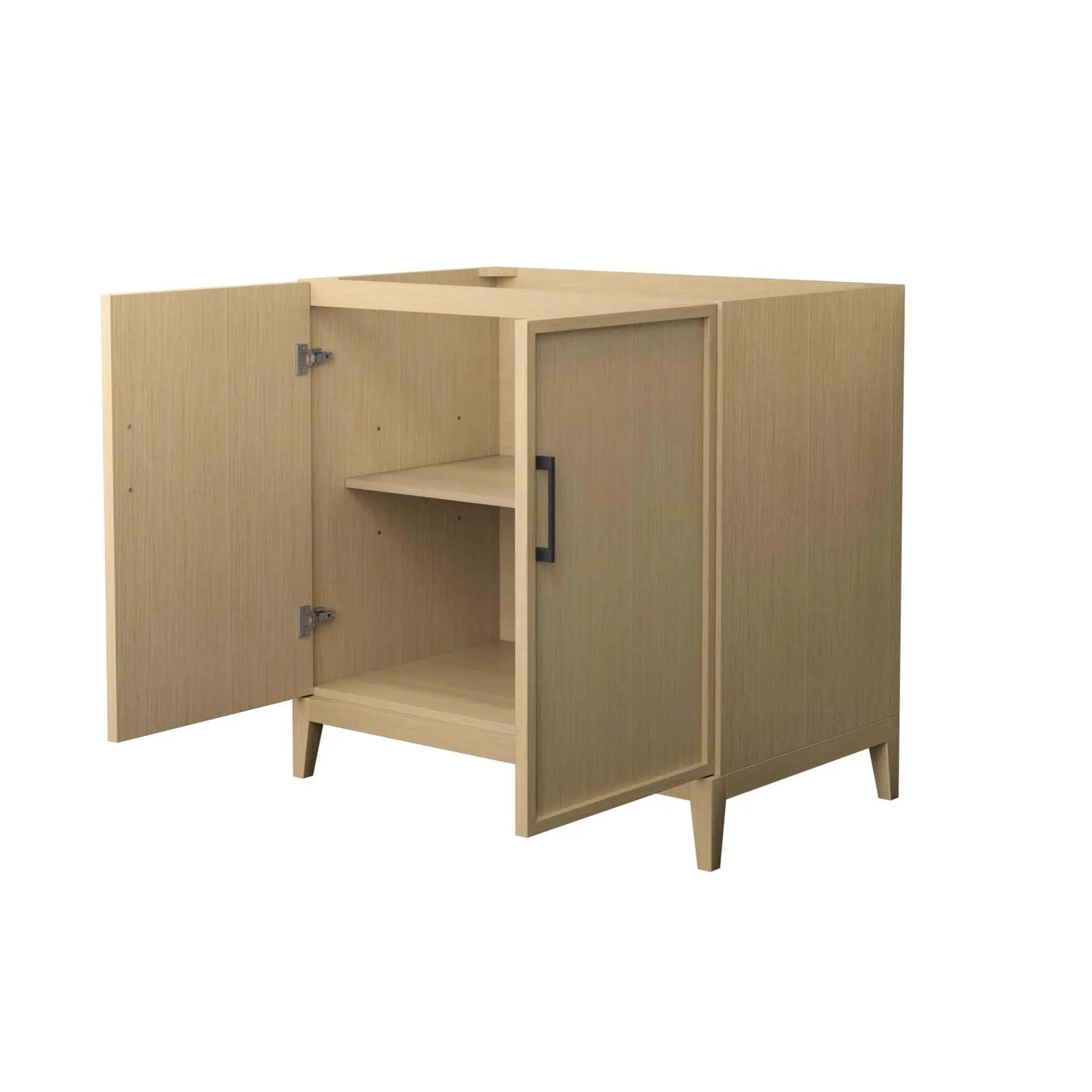 36" Elan Single Bathroom Vanity in White Oak with Matte Black Trim by Wyndham