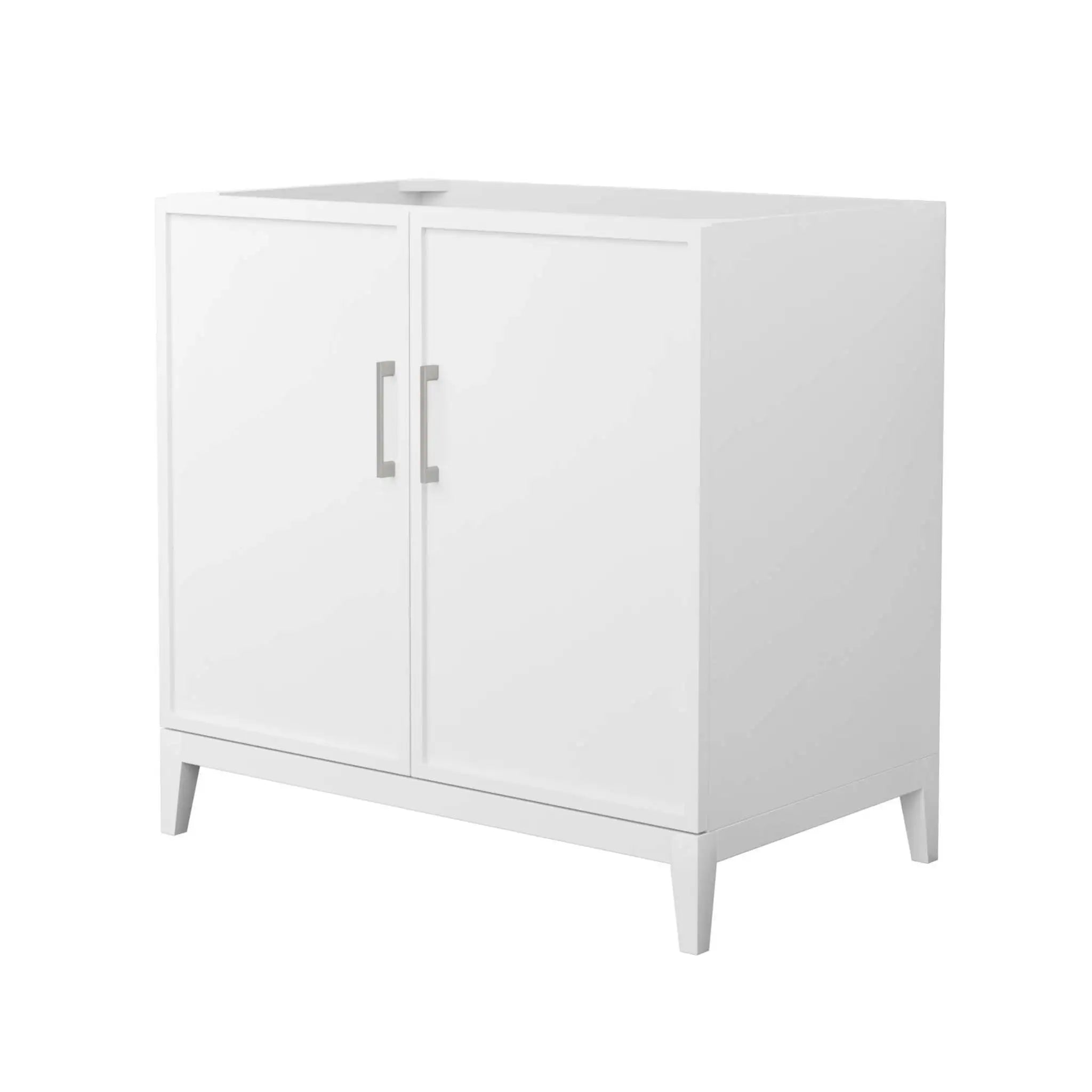 36" Elan Single Bathroom Vanity in White with Brushed Nickel Trim by Wyndham
