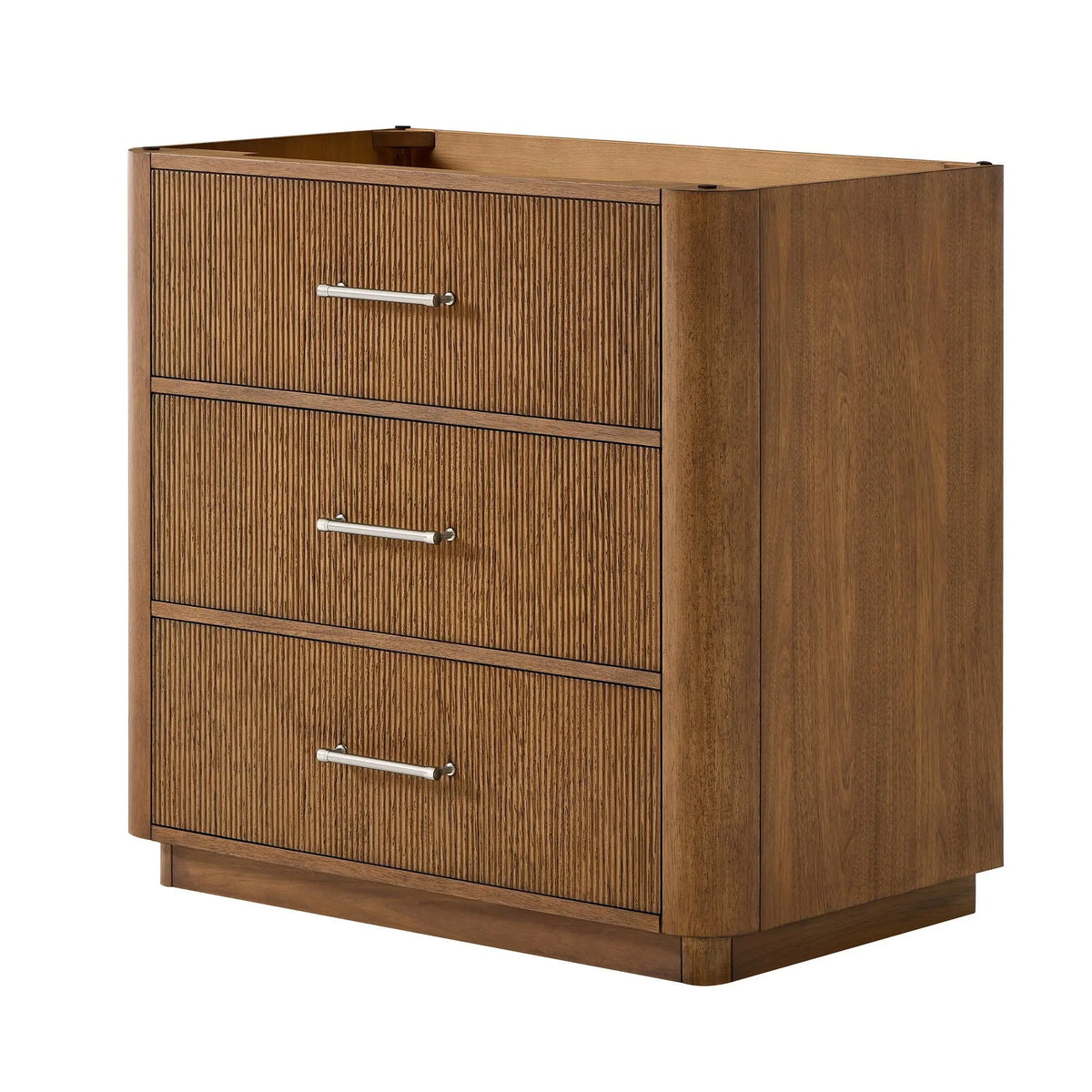 36" Francesca Single Bathroom Vanity Toasted Walnut Brushed Nickel Trim by wyndham View 24