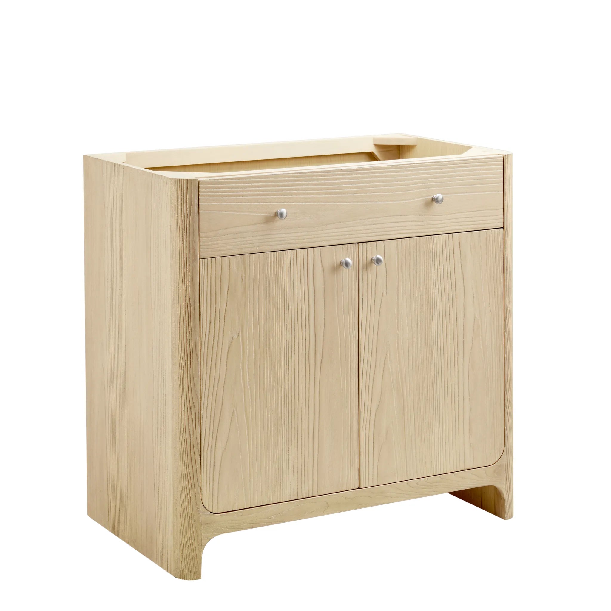 36" Gracyn Single Vanity in Coastal Driftwood-White Zeus Silestone-Single Hole image 1