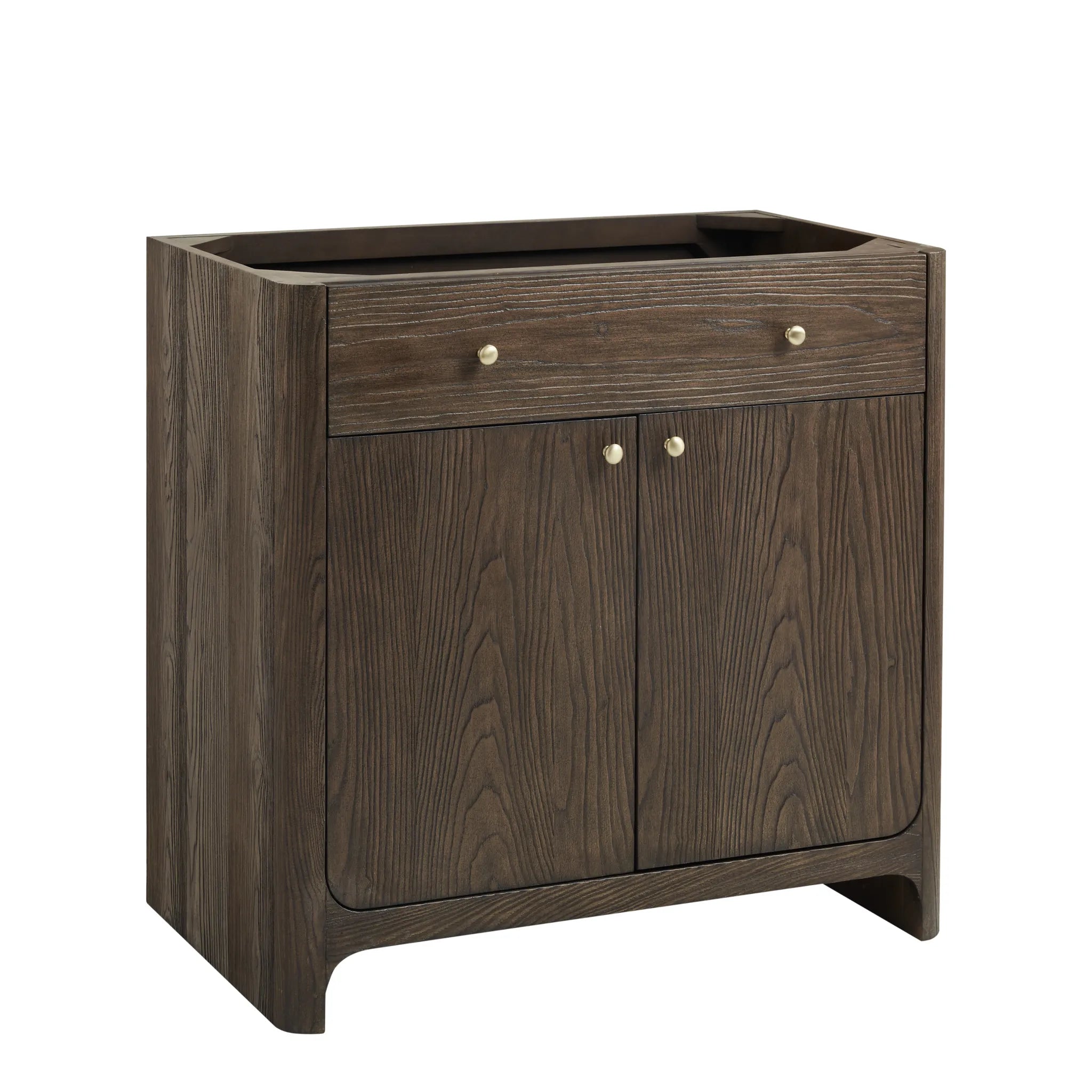36" Gracyn Single Vanity in Sable-Victorian Silver Silestone-Single Hole image 1