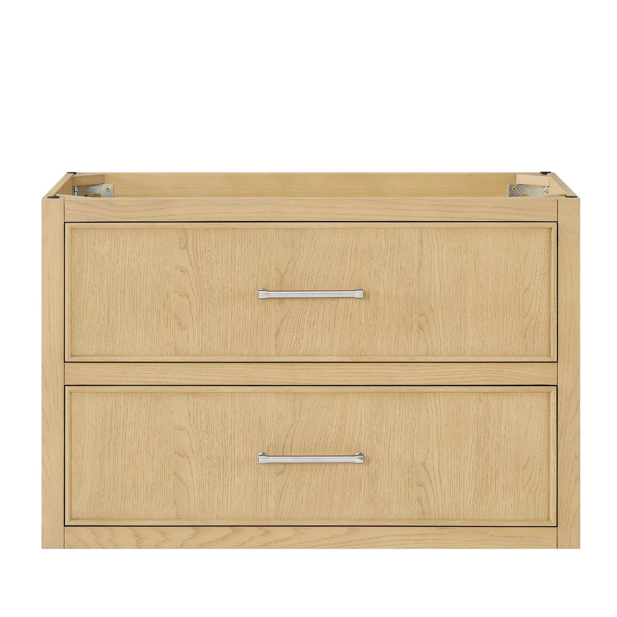 36" Isola Single Wall Mounted Bathroom Vanity Scandinavian Oak Brushed Nickel Trim by wyndham View 17