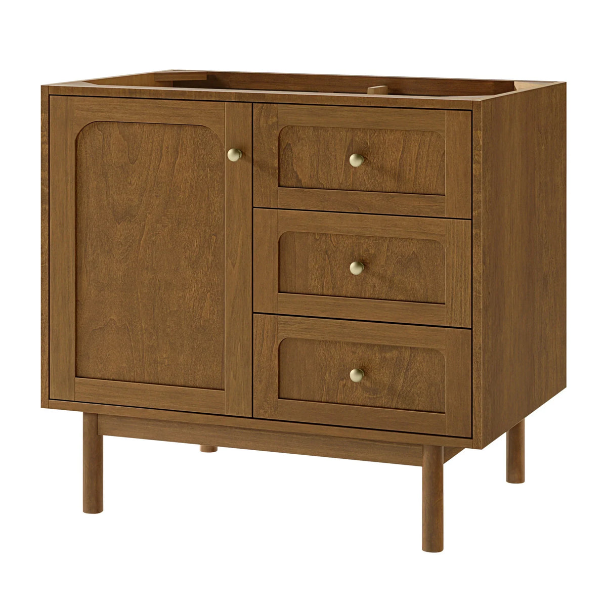 36" Laurent Single Vanity in Light Honey Oak-jmv-Cabinet Only-No Top image 115