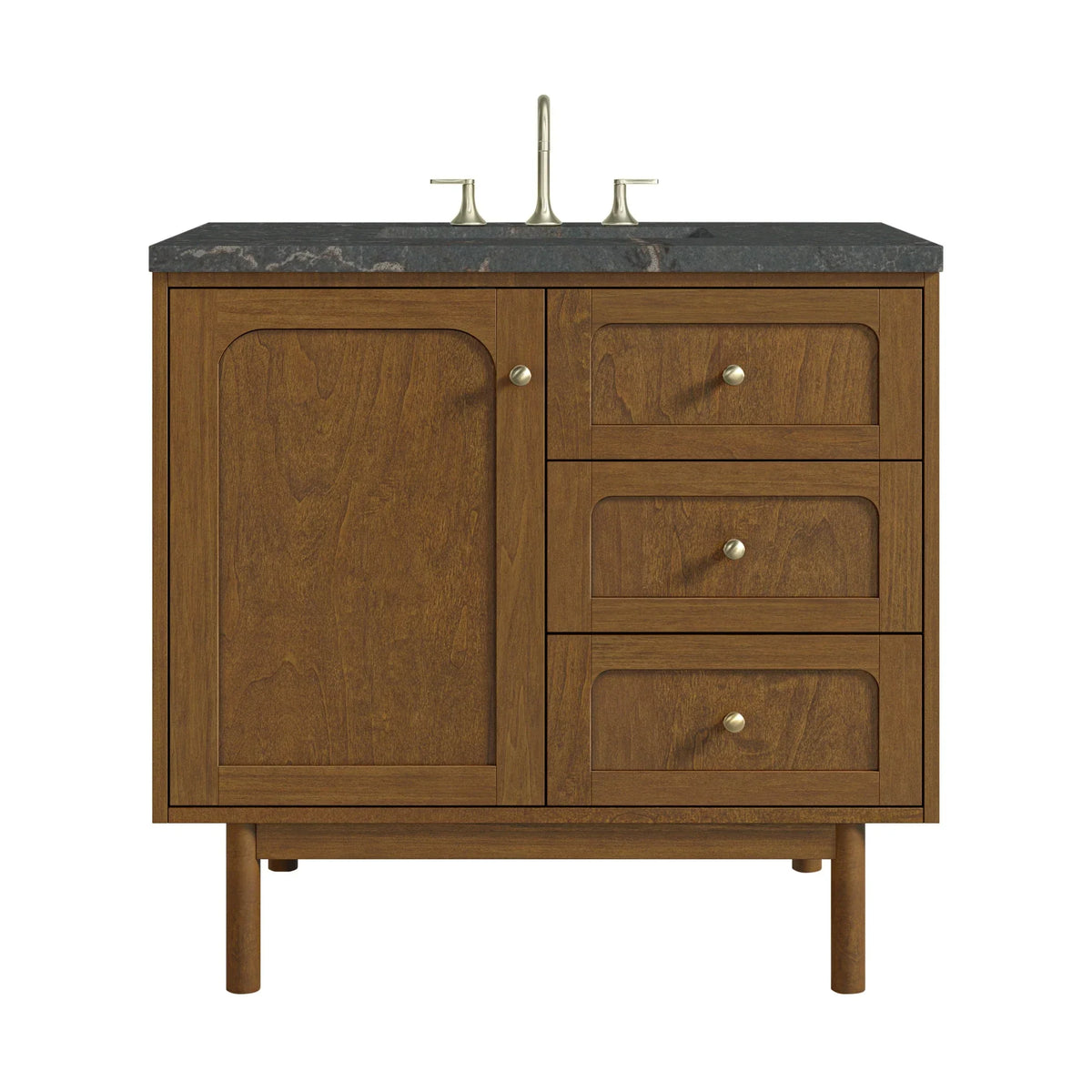 36" Laurent Single Vanity in Light Honey Oak-jmv-Parisien Bleu Silestone-8" Widespread image 54