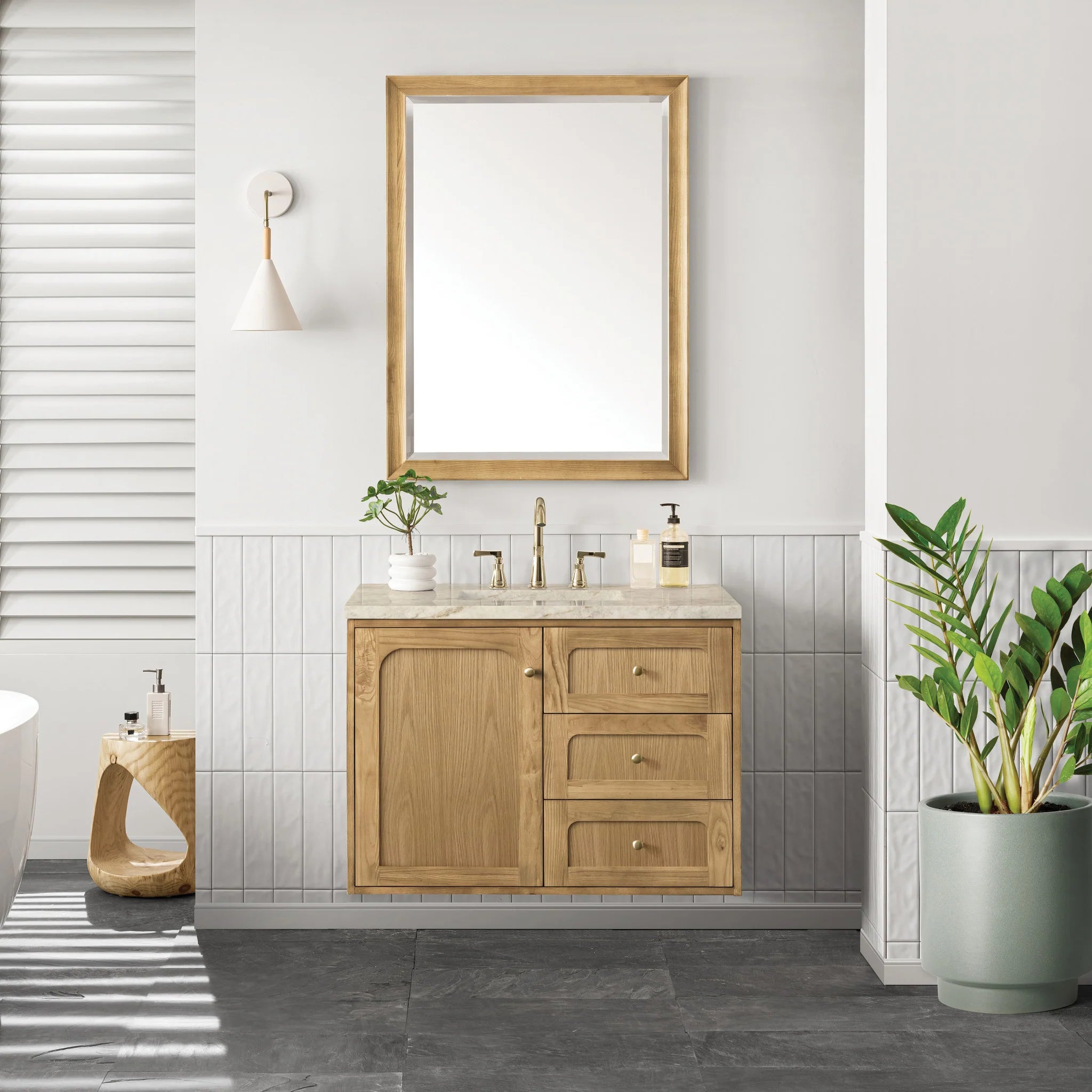 36-laurent-single-vanity-in-light-natural-oak-by-james-martin-vanities-tajnar-eclos-zero-silica image 19