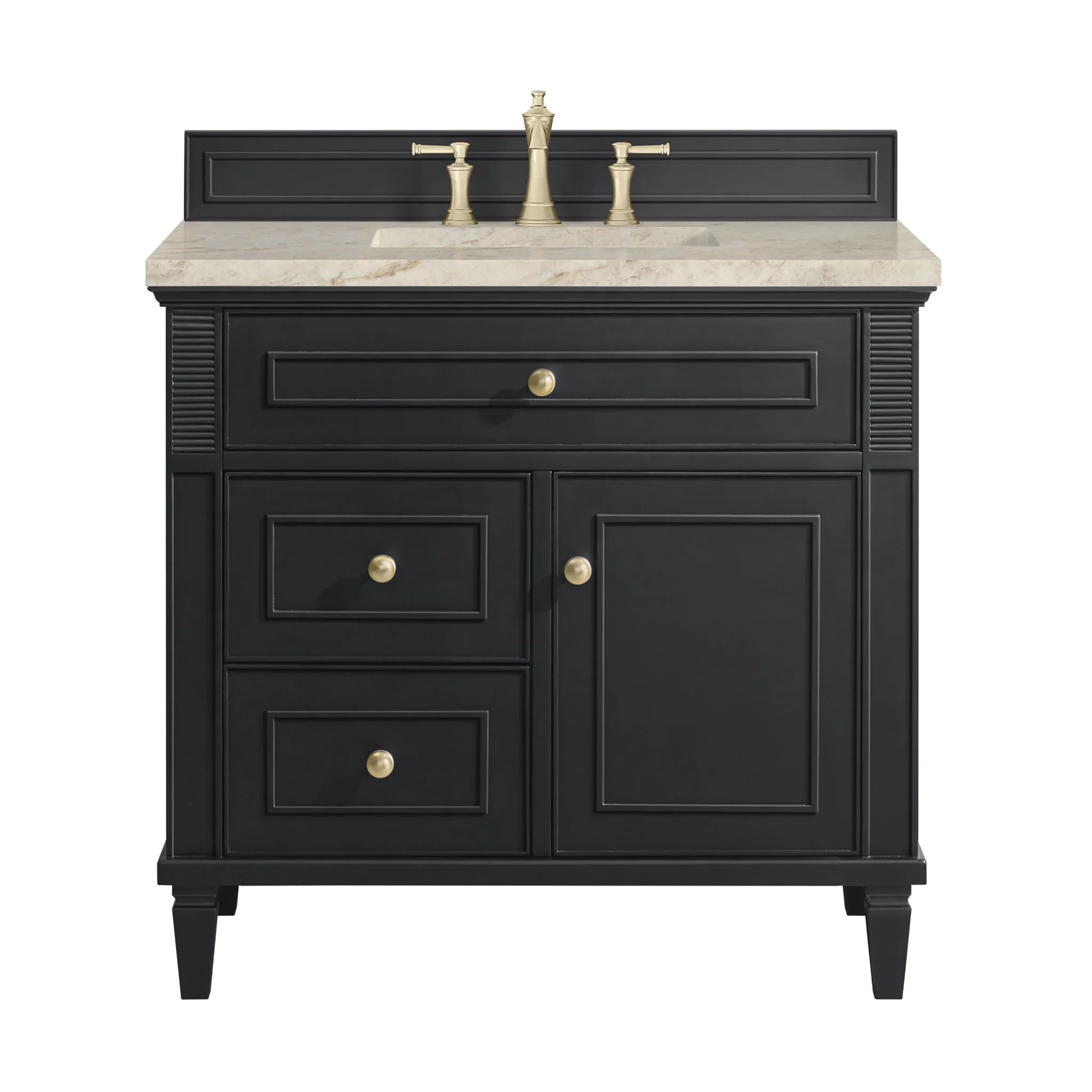 36-lorelai-single-vanity-in-black-onyx-by-james-martin-vanities-tajnar-eclos-zero-silica image