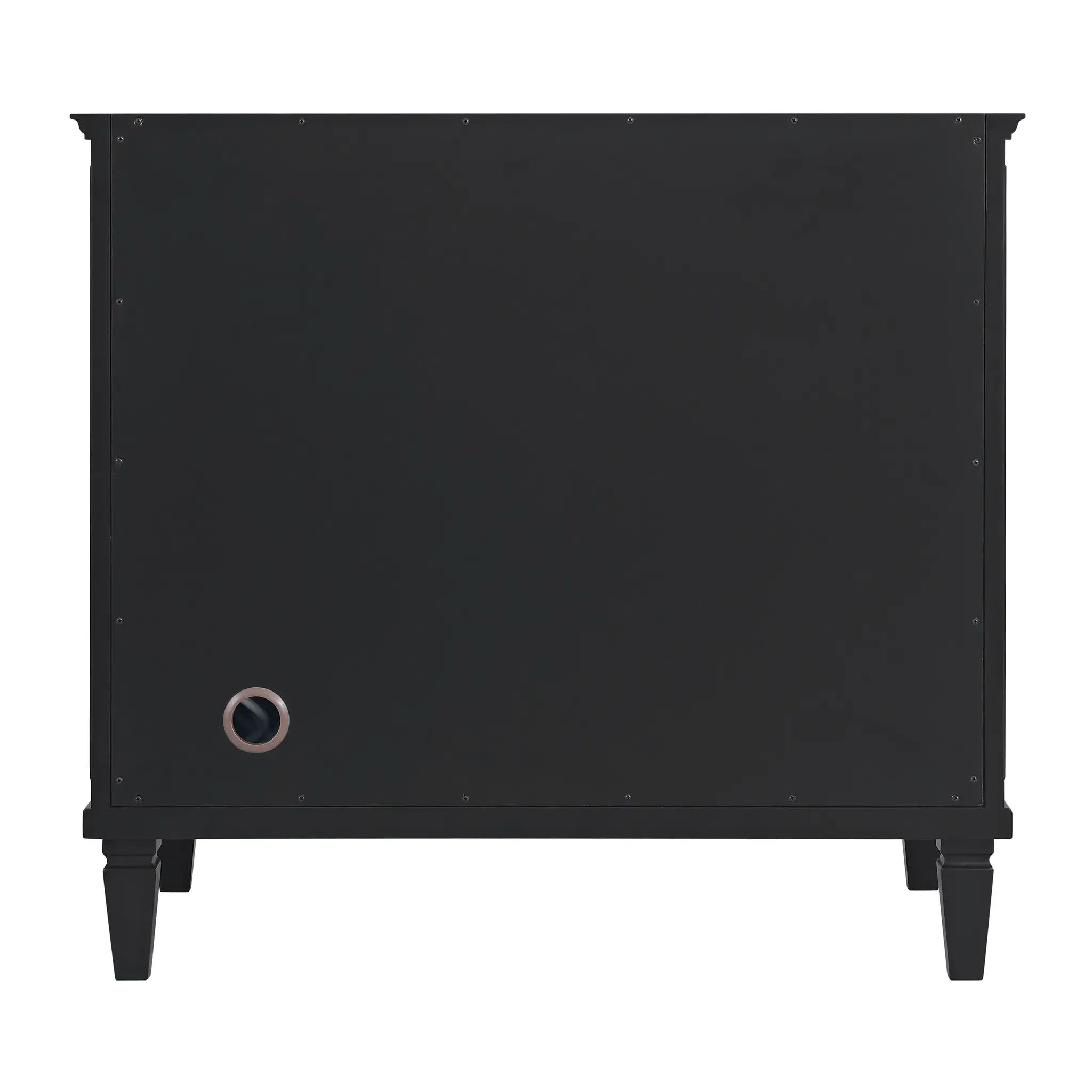 36" Lorelai Single Vanity in Black Onyx-Eternal Jasmine Pearl Silestone-8" Widespread image 8
