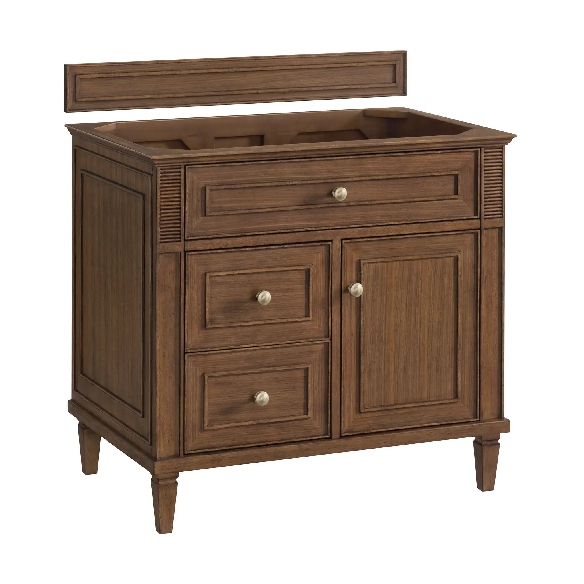 36" Lorelai Single Vanity in Mid-Century Walnut-Lime Delight Silestone-8" Widespread image 1