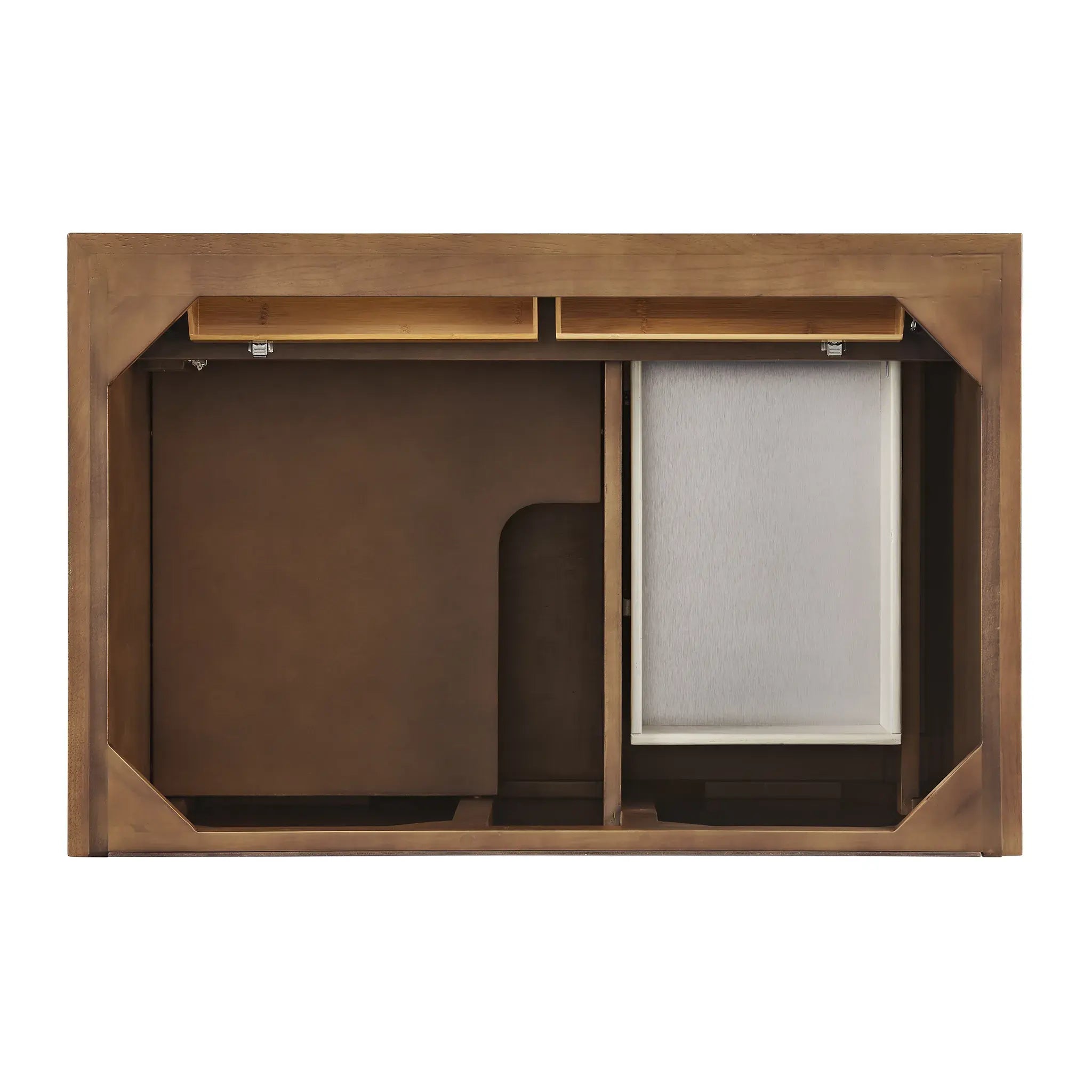 36" Lorelai Single Vanity in Mid-Century Walnut-White Zeus Silestone-8" Widespread image 6