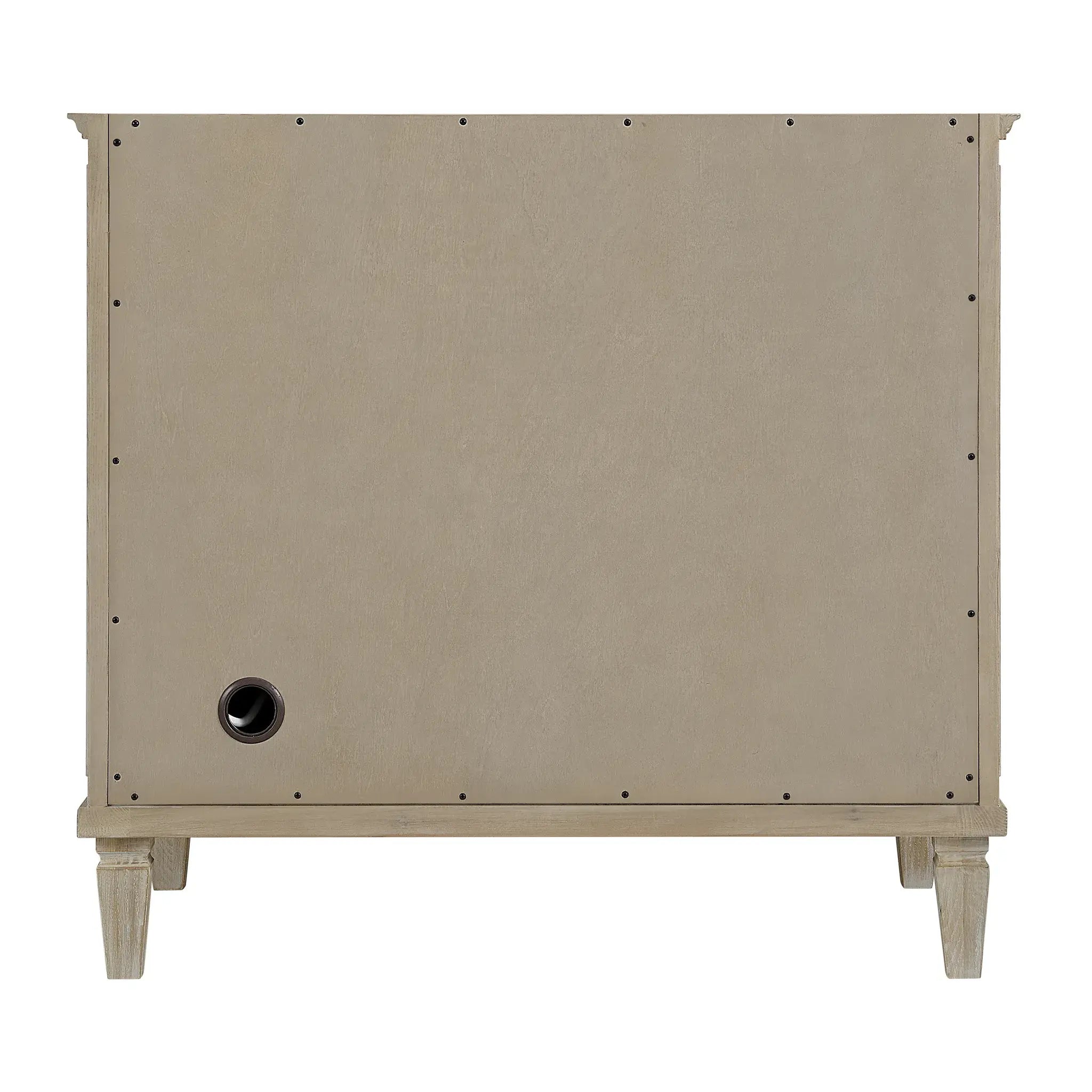 36" Lorelai Single Vanity in Whitewashed Oak-Carrara White Marble-8" Widespread image 8