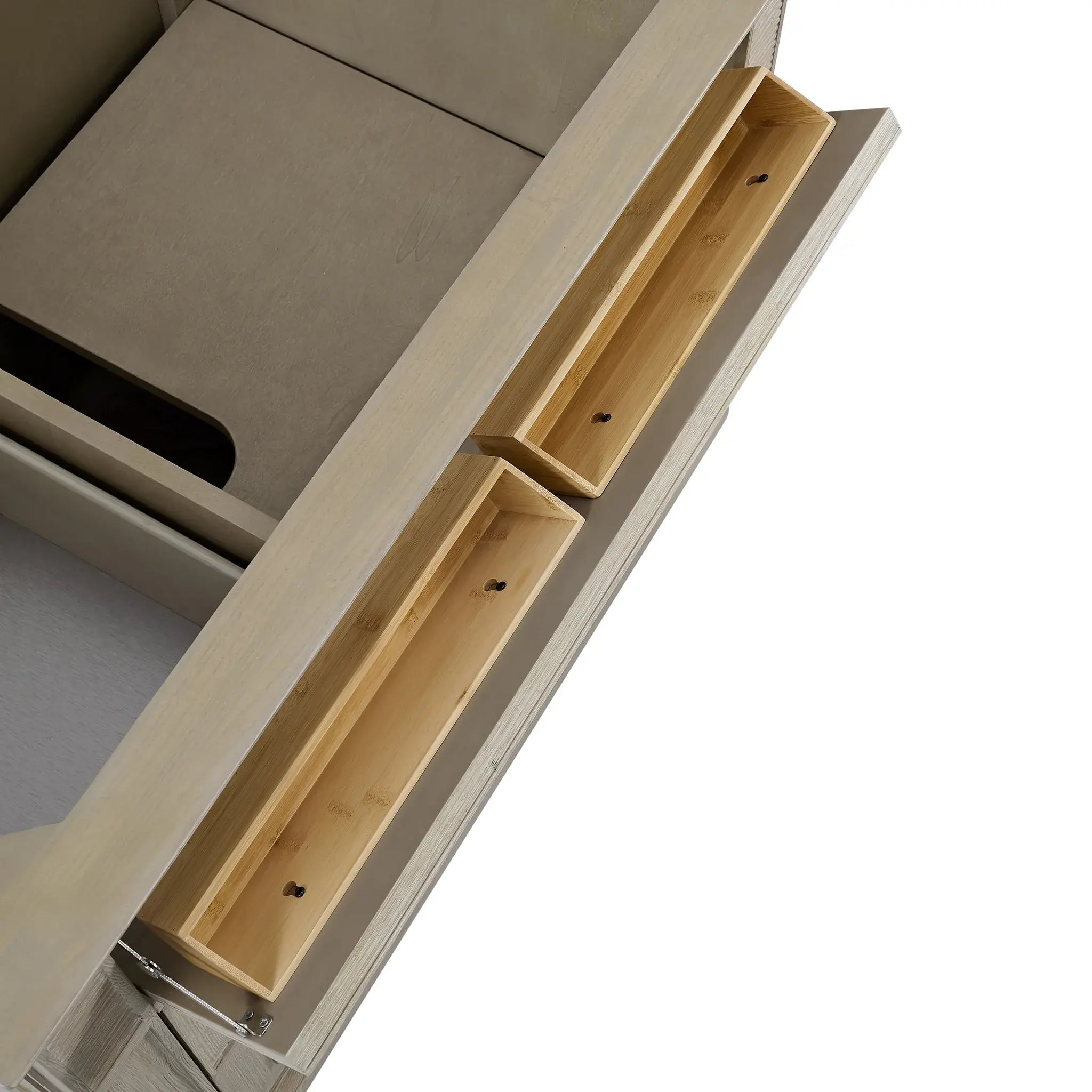 36" Lorelai Single Vanity in Whitewashed Oak-Lime Delight Silestone-8" Widespread image 13